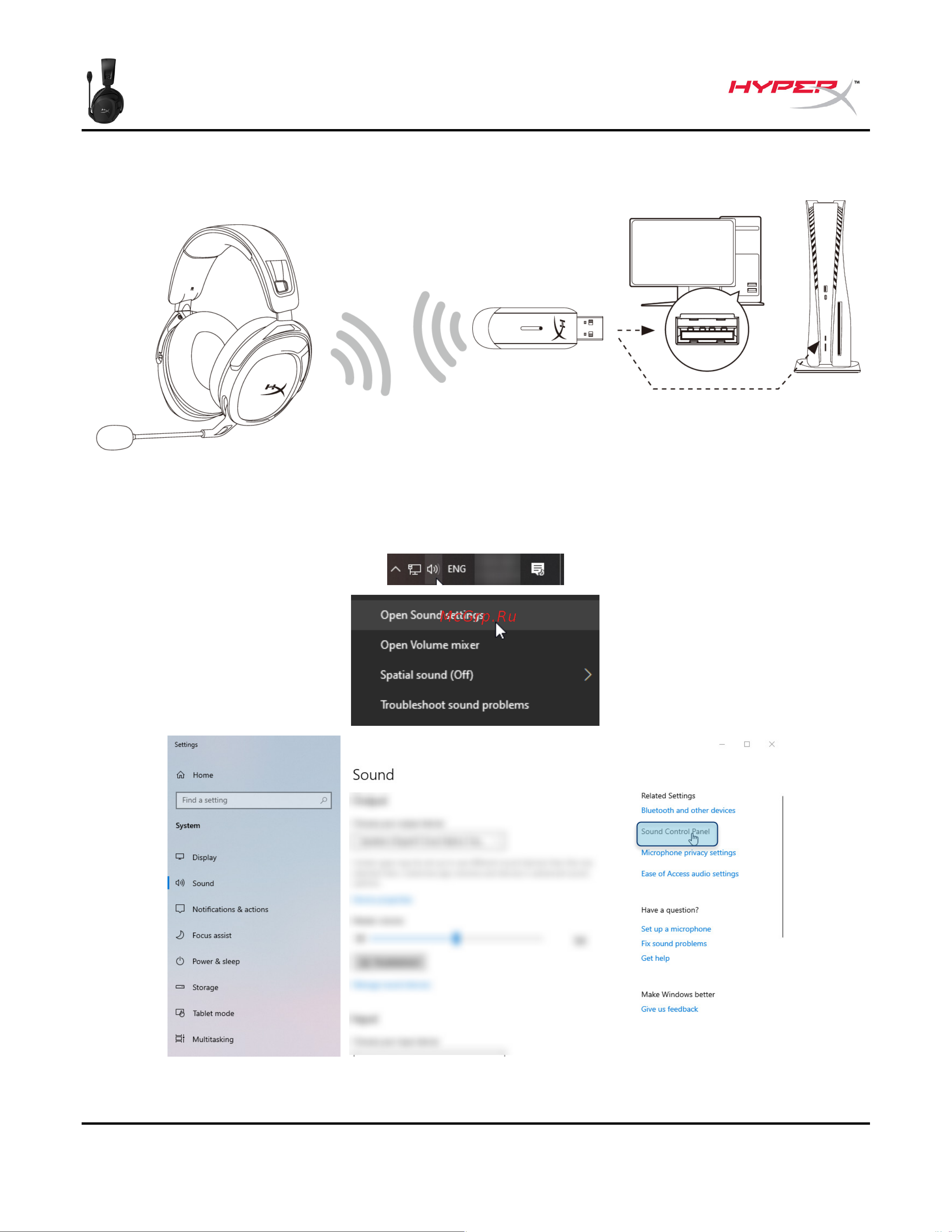 HyperX Cloud Stinger 2 Black [263/273] الإعداد مع الكمبيوتر الشخصي