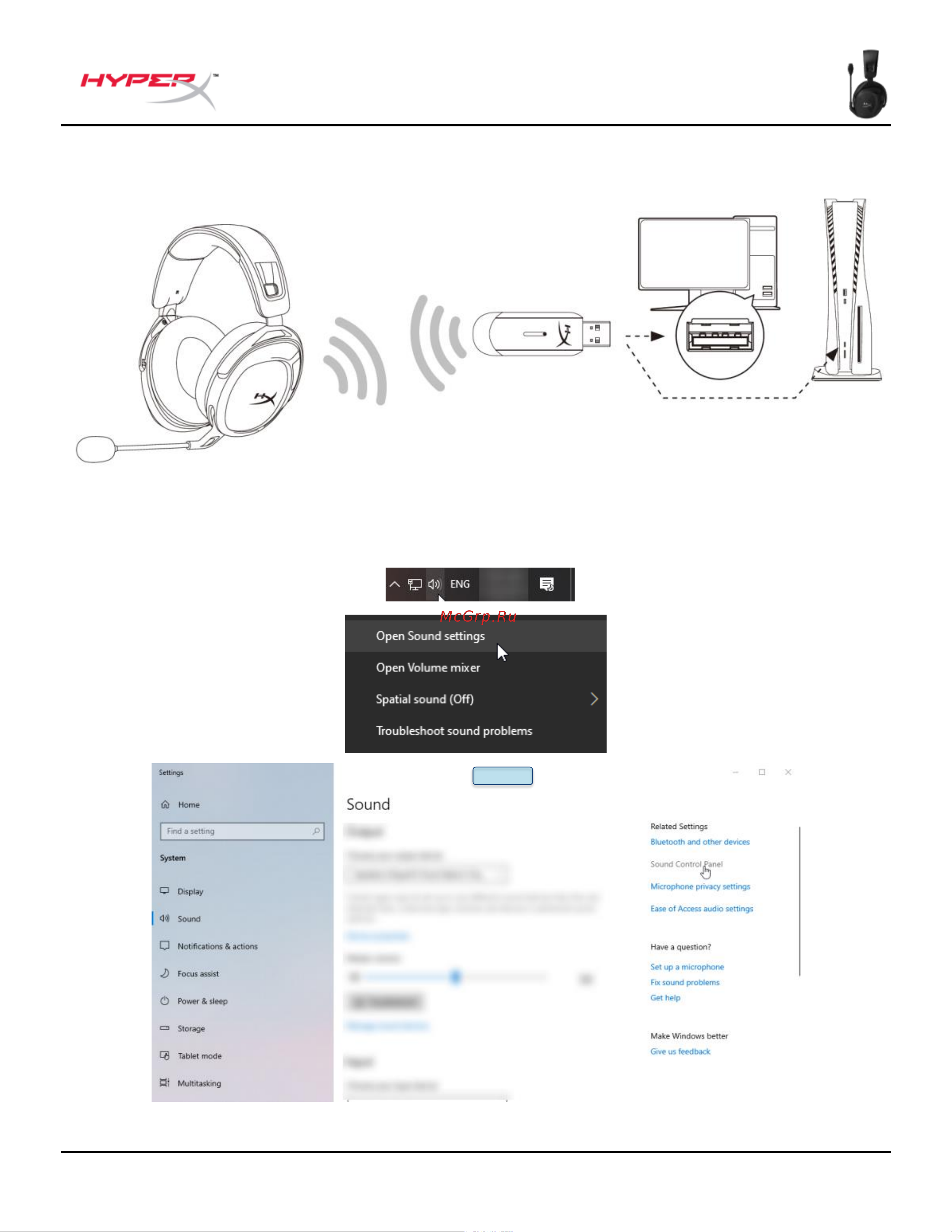HyperX Cloud Stinger 2 Black [8/273] Setting up with pc