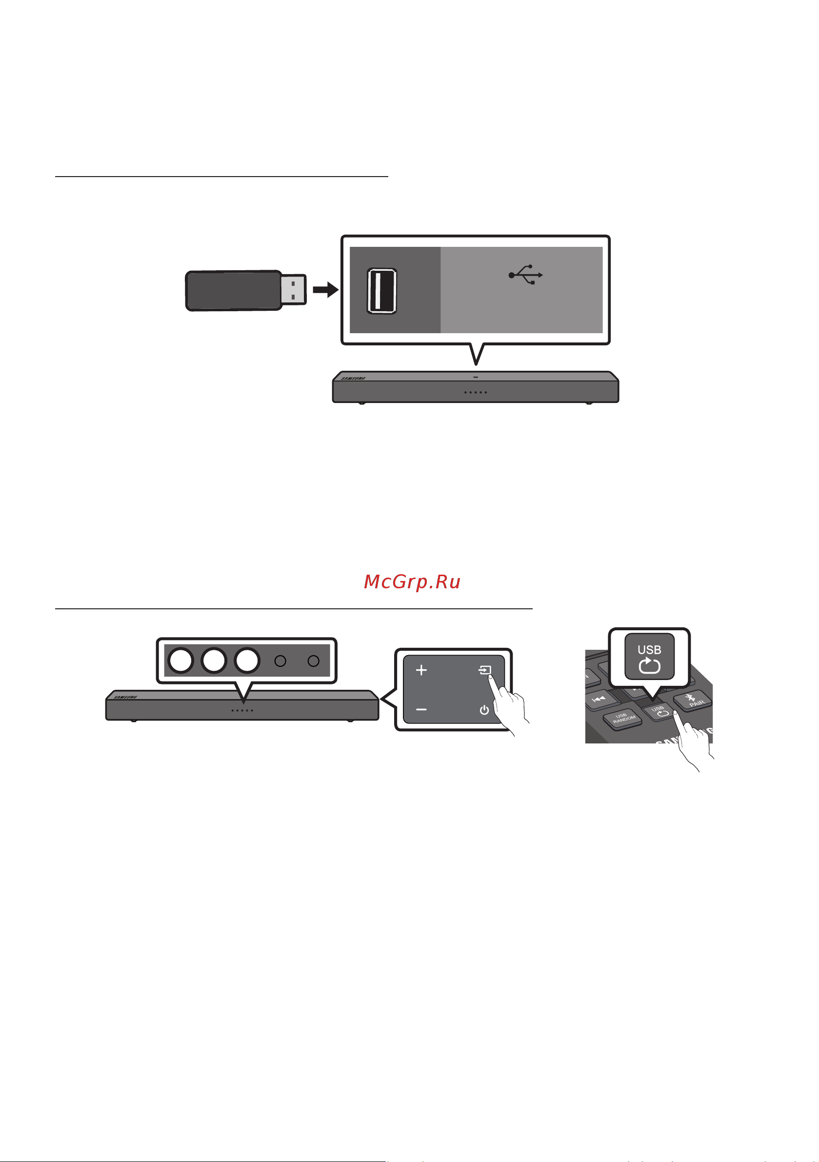 Samsung HW-T400 [22/105] Подключение usb накопителя