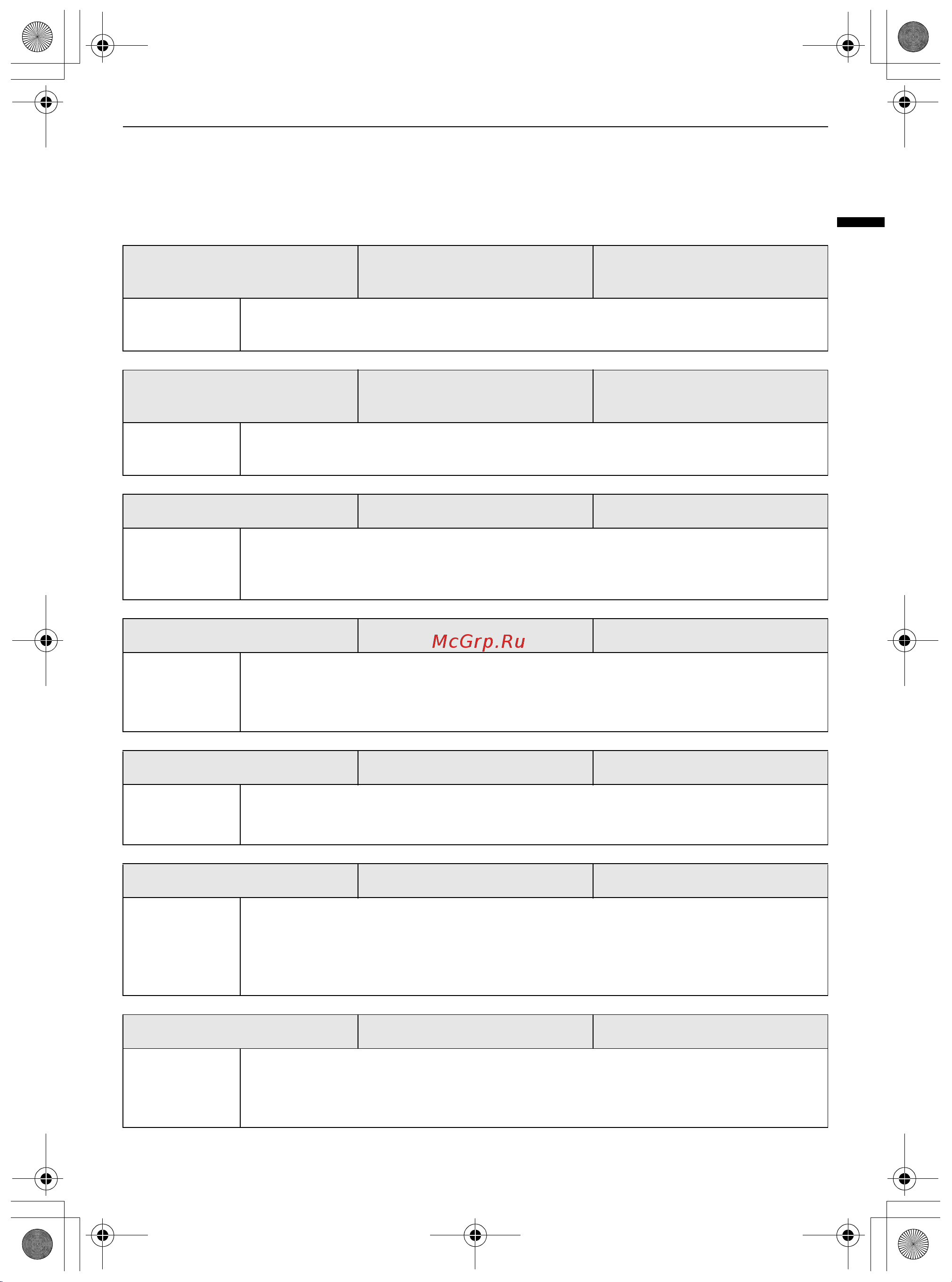 LG TW4V9RW9E [29/104] Таблица программ