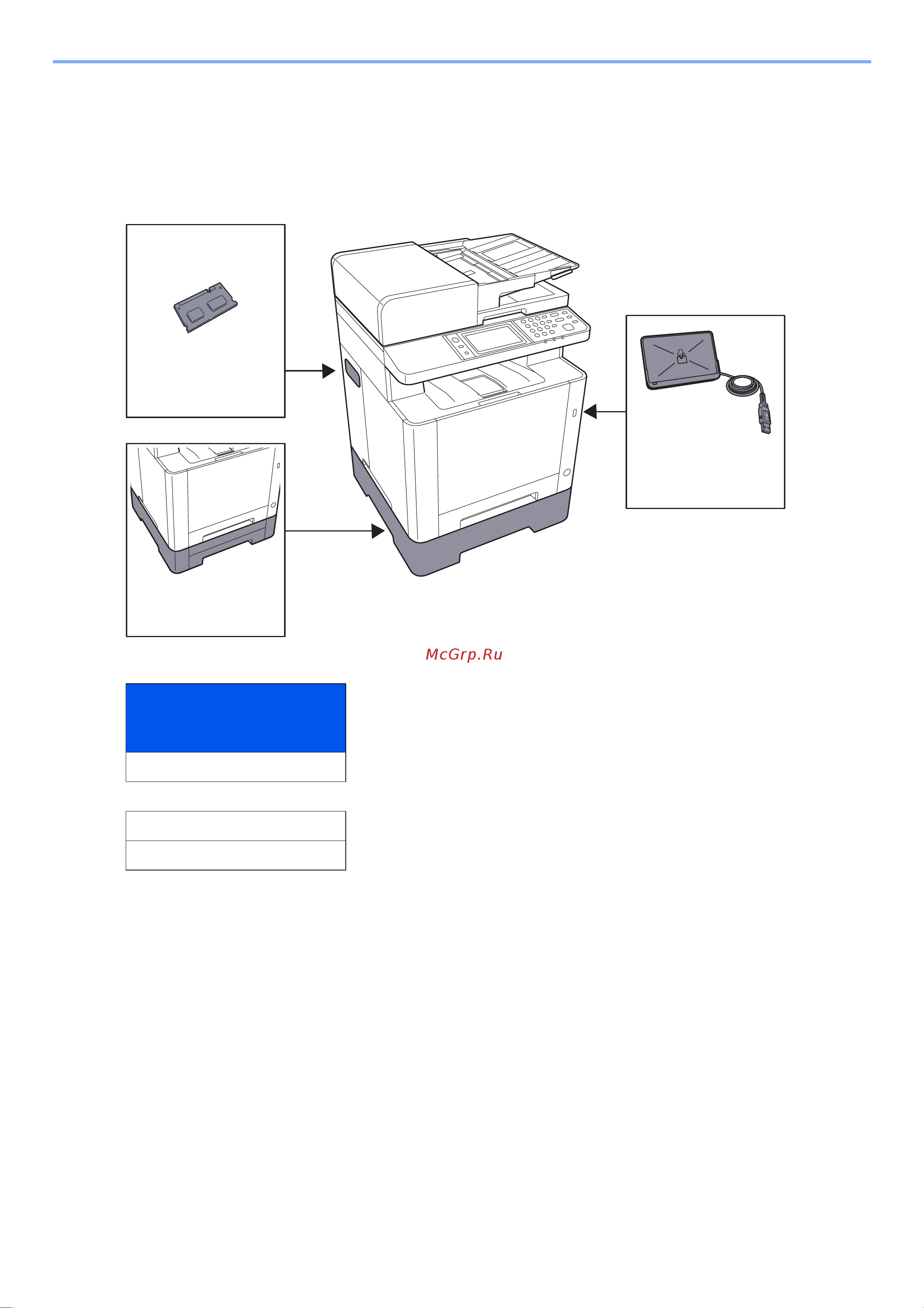 Kyocera ECOSYS M5526cdn/A [405/440] Общие сведения о дополнительном оборудовании