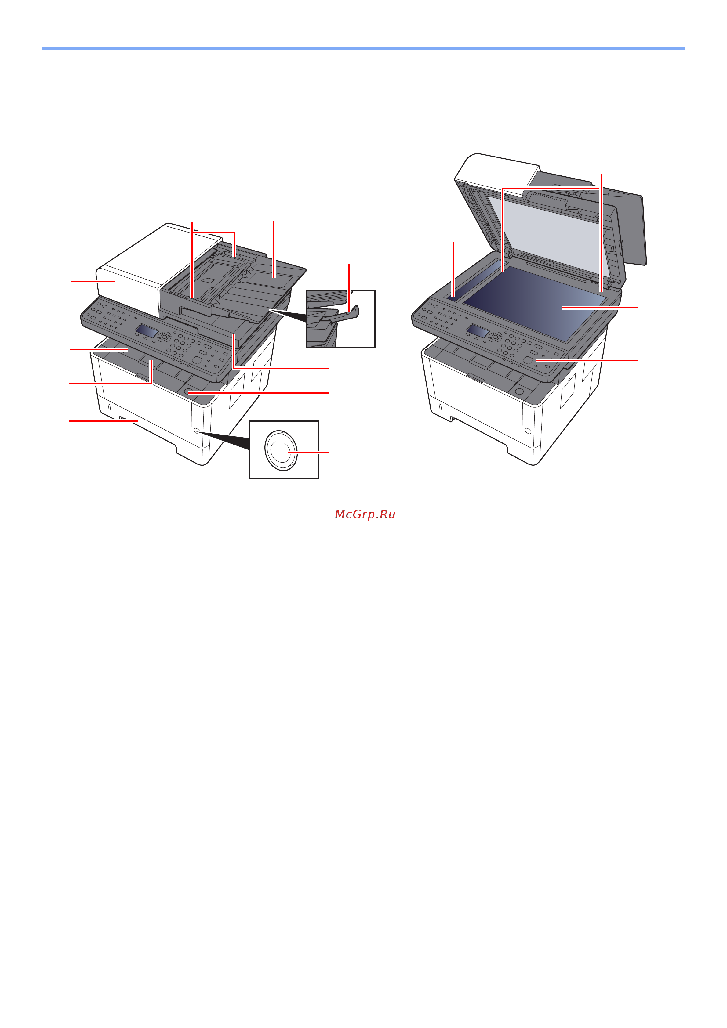 Kyocera Ecosys M2540dn (1102SH3NL0) [47/428] Наименования компонентов внешняя сторона аппарата