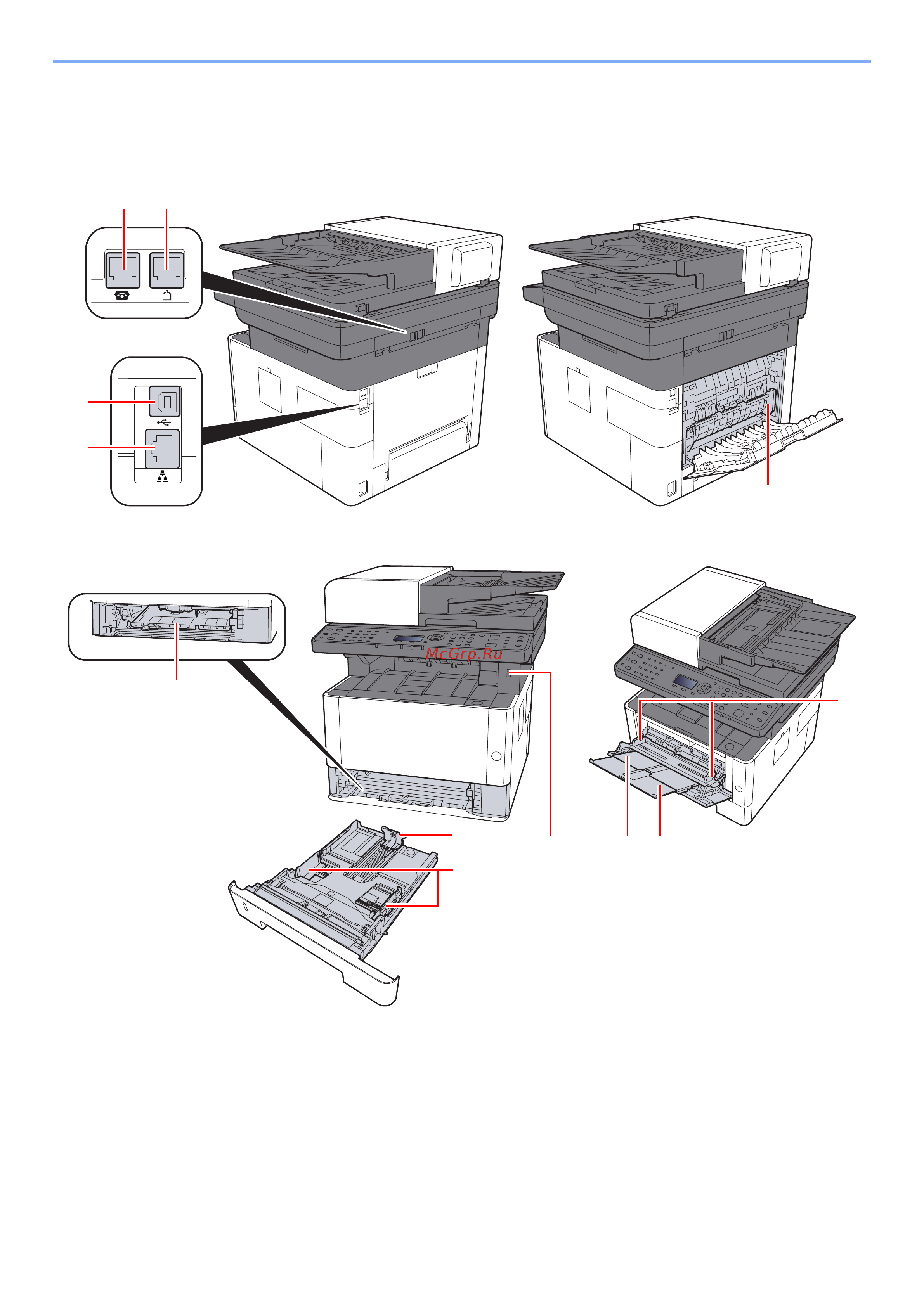 Kyocera Ecosys M2540dn (1102SH3NL0) [49/428] Наименования компонентов разъемы внутренние компоненты