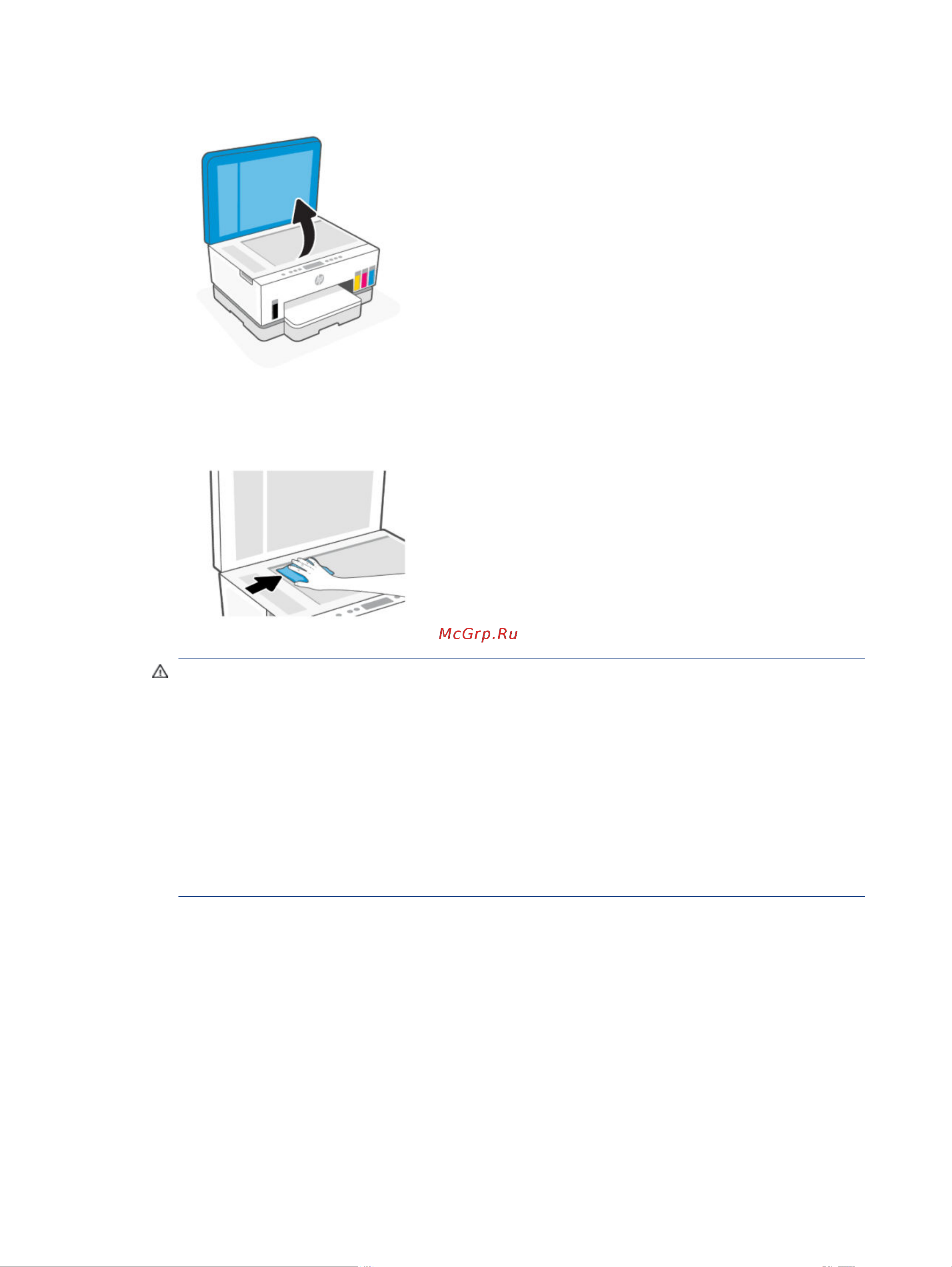 HP Smart Tank 720 (6UU46A) [92/113] Очистка области стекла устройства подачи документов некоторые модели принтеров