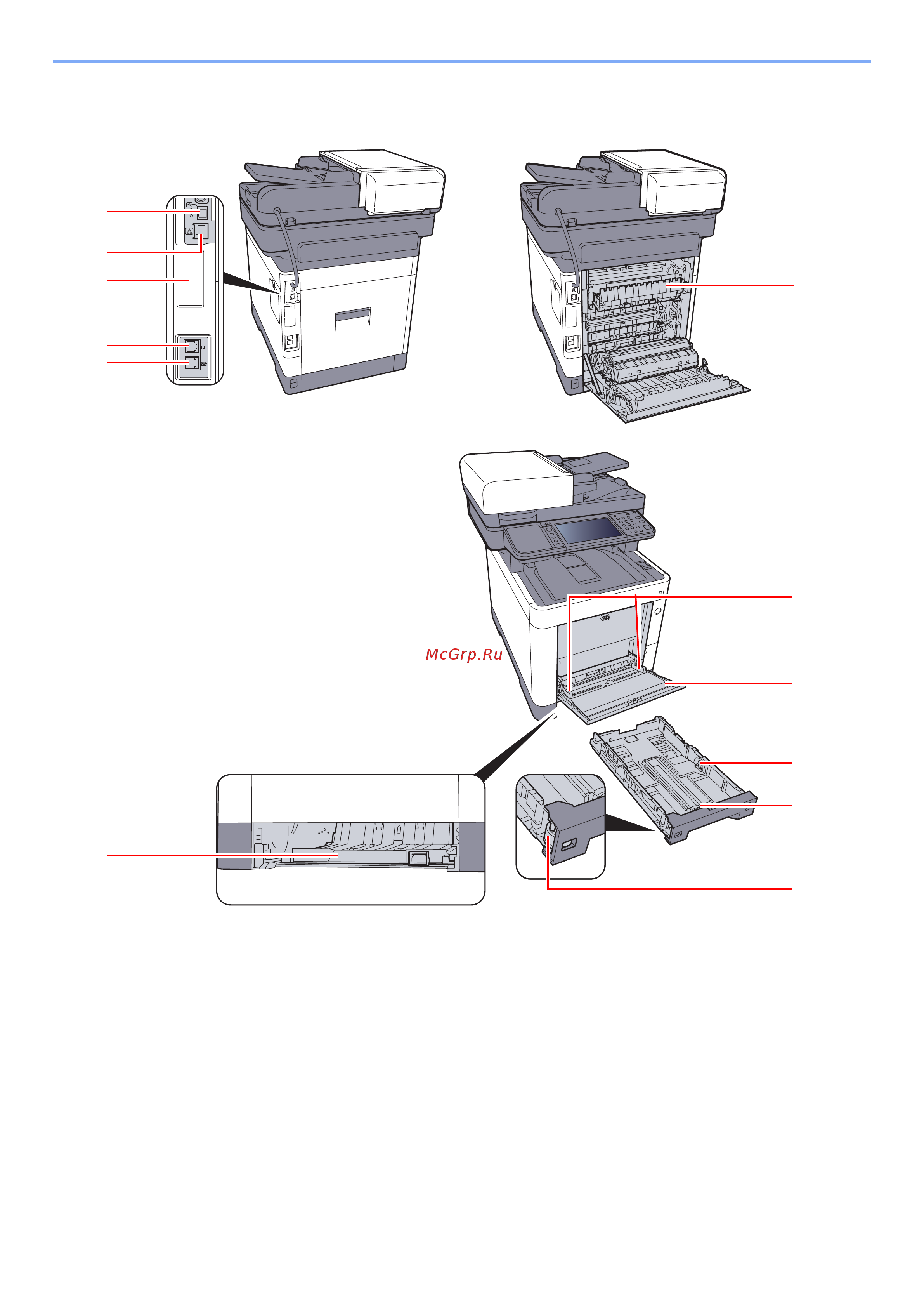 Kyocera Color M6230cidn 1102TY3NL1 [58/507] Разъемы внутренние компоненты