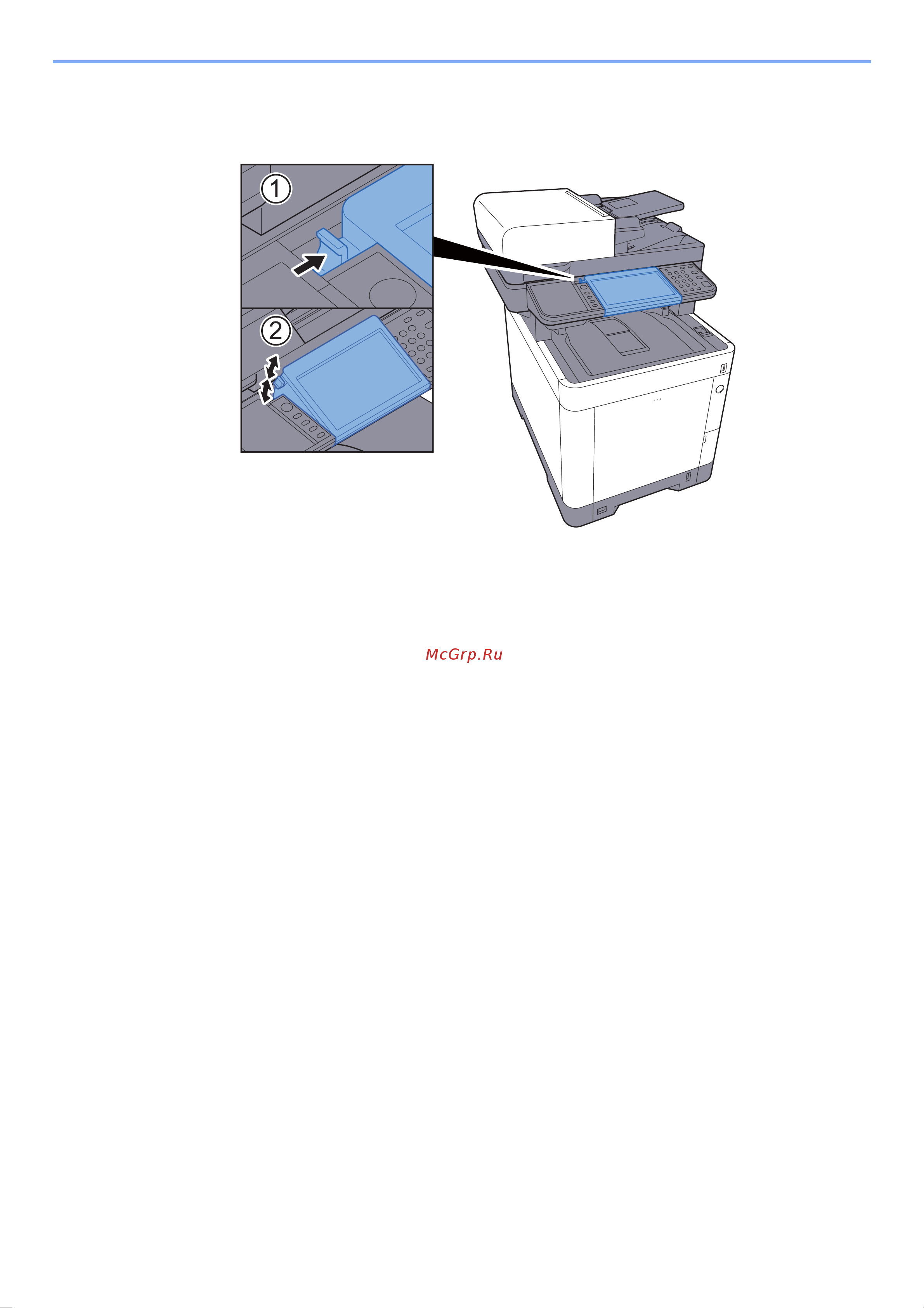 Kyocera Color M6230cidn 1102TY3NL1 [66/507] Регулировка угла наклона панели управления