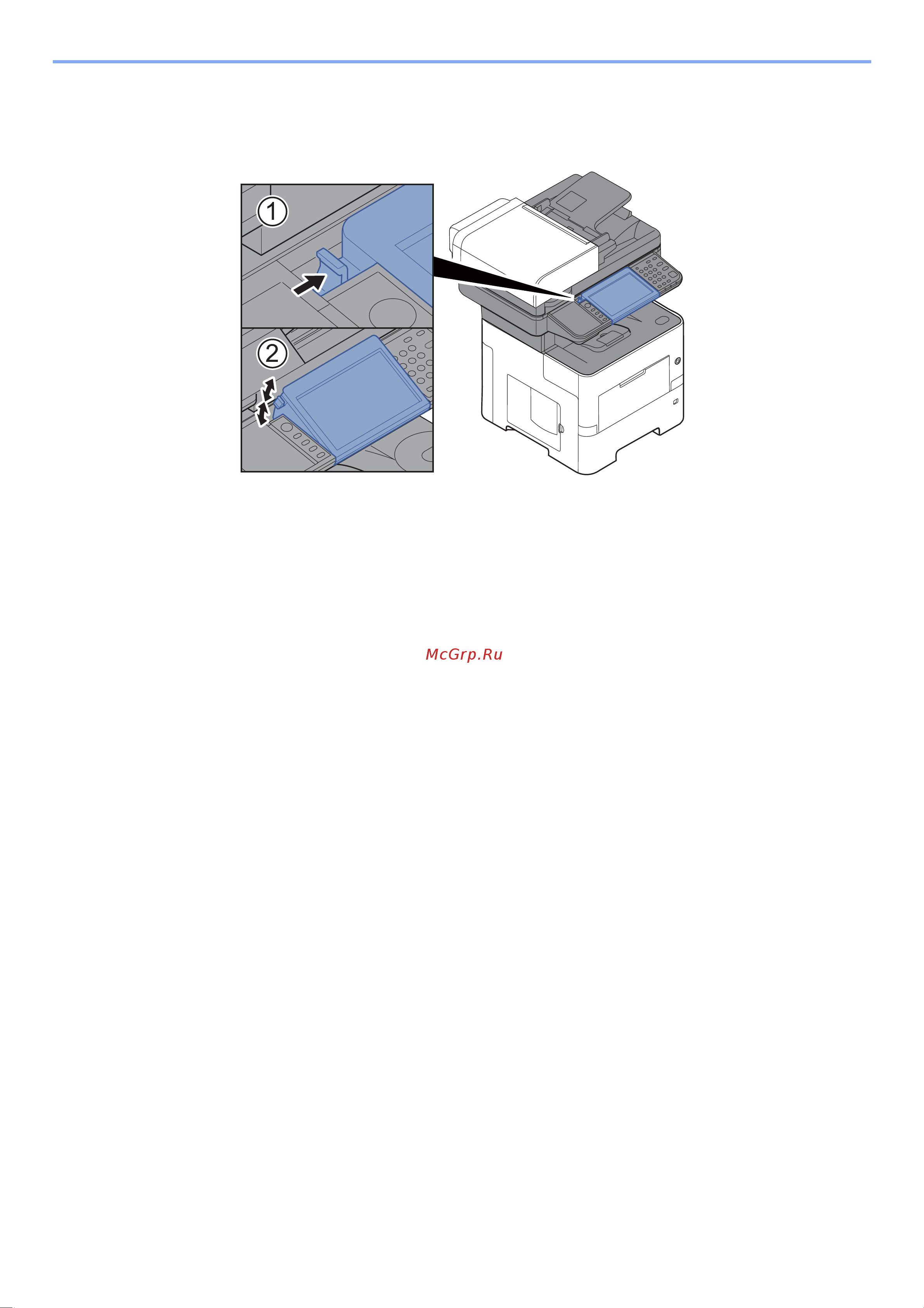 Kyocera ECOSYS M3645dn (1102TG3NL0) [64/495] Регулировка угла наклона панели управления