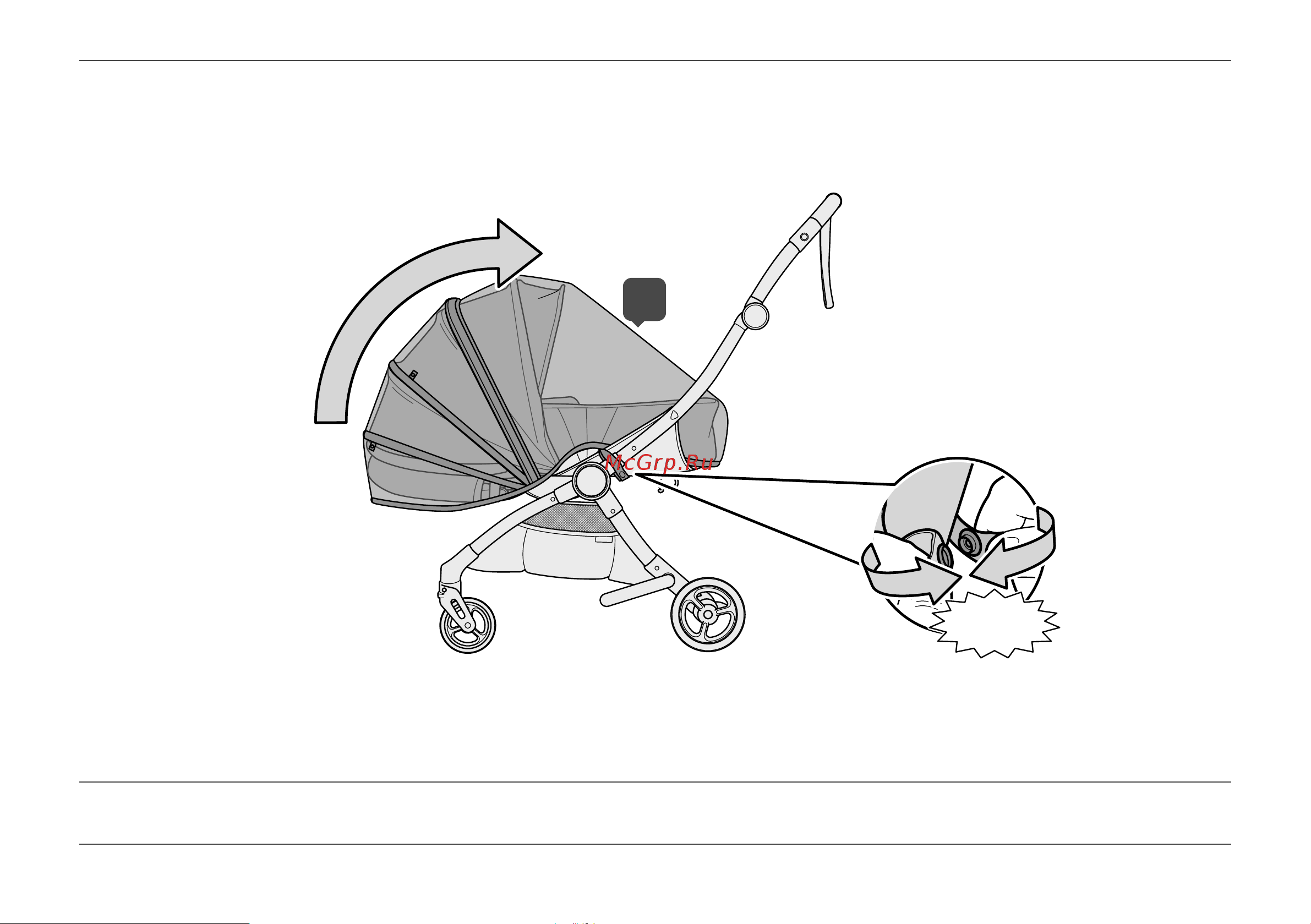 Mamas&Papas Airo (9599462R1-3) Grey Marl [31/44] Использование с аксессуаром установка дождевика