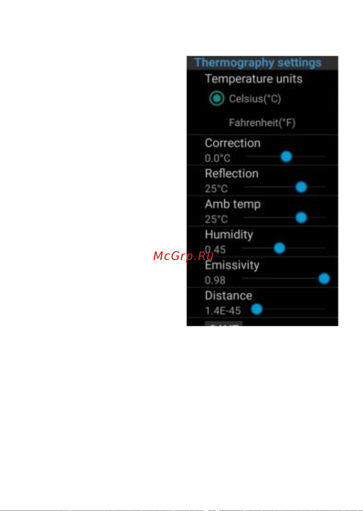 iRay Technology Co. 283-1001-02-A [12/16] Термографические настройки установите необходимые вам параметры