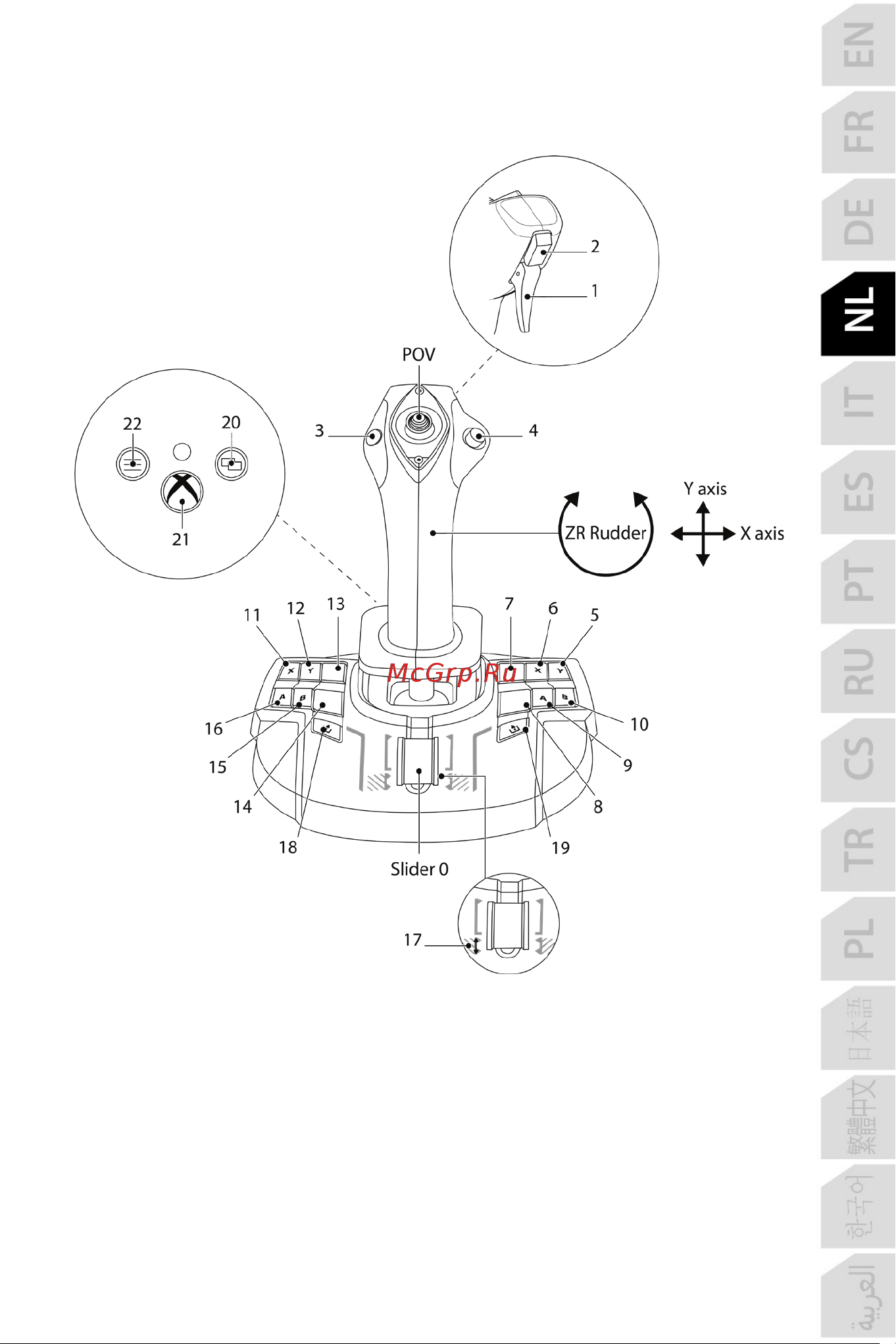 Thrustmaster TCA SIDESTICK X AIRBUS EDITION [123/730] Pc mapping