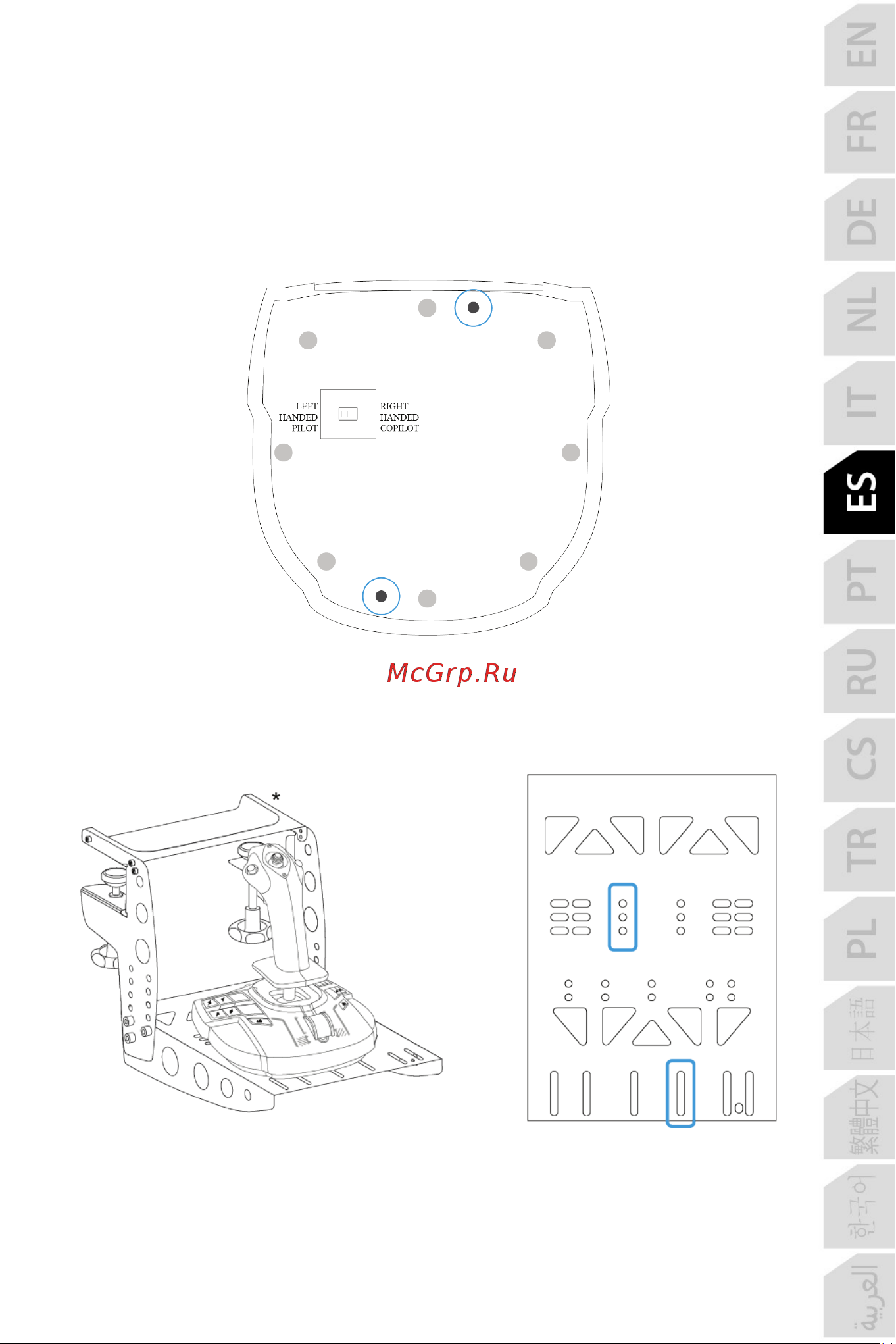 Thrustmaster TCA SIDESTICK X AIRBUS EDITION [205/730] Instalación de tca sidestick x airbus edition en tm flying clamp una cabina u otro soporte estacionario