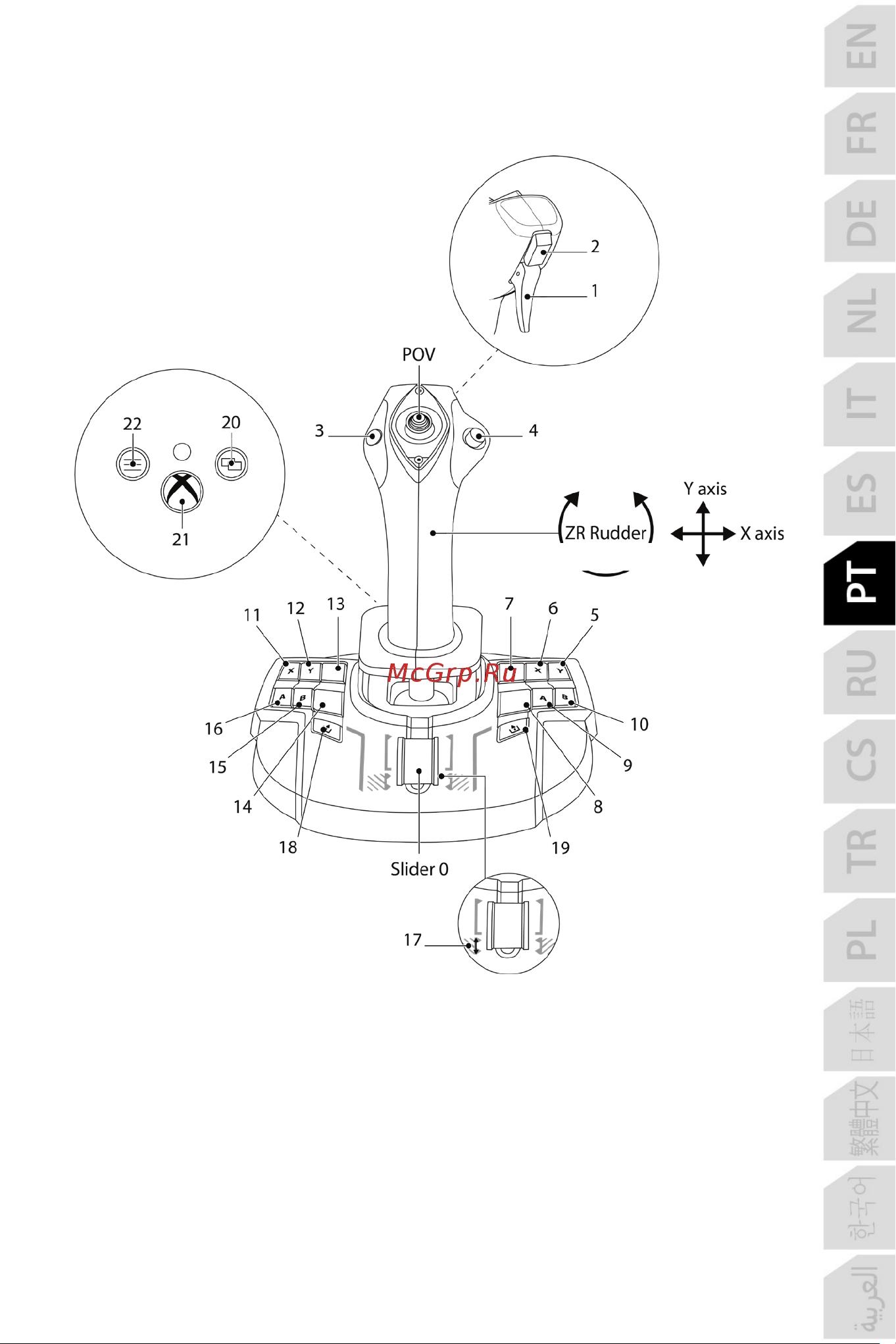 Thrustmaster TCA SIDESTICK X AIRBUS EDITION [228/730] Mapeamento para o pc