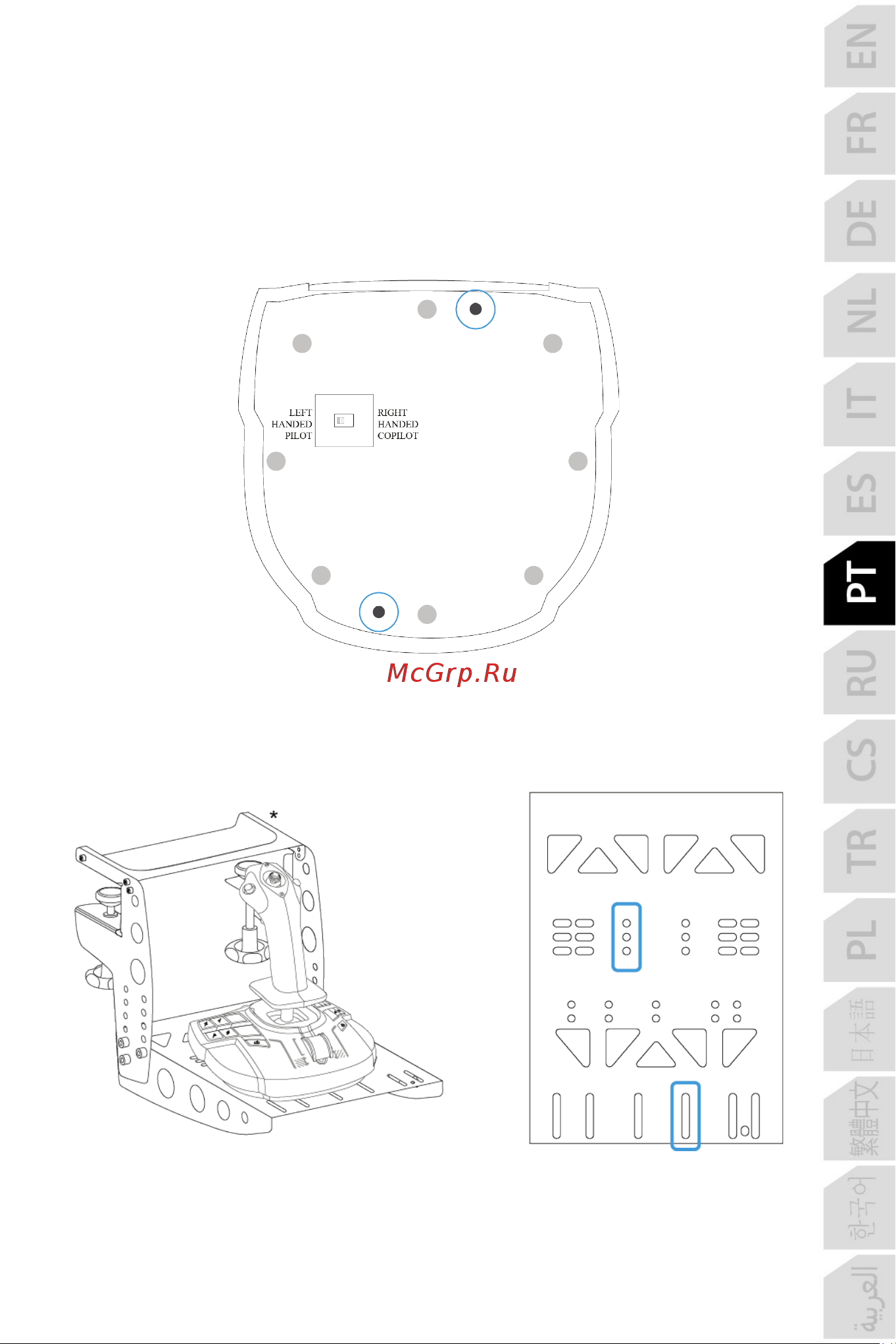 Thrustmaster TCA SIDESTICK X AIRBUS EDITION [240/730] Instalar o tca sidestick x airbus edition no tm flying clamp num cockpit ou noutro suporte estacionário