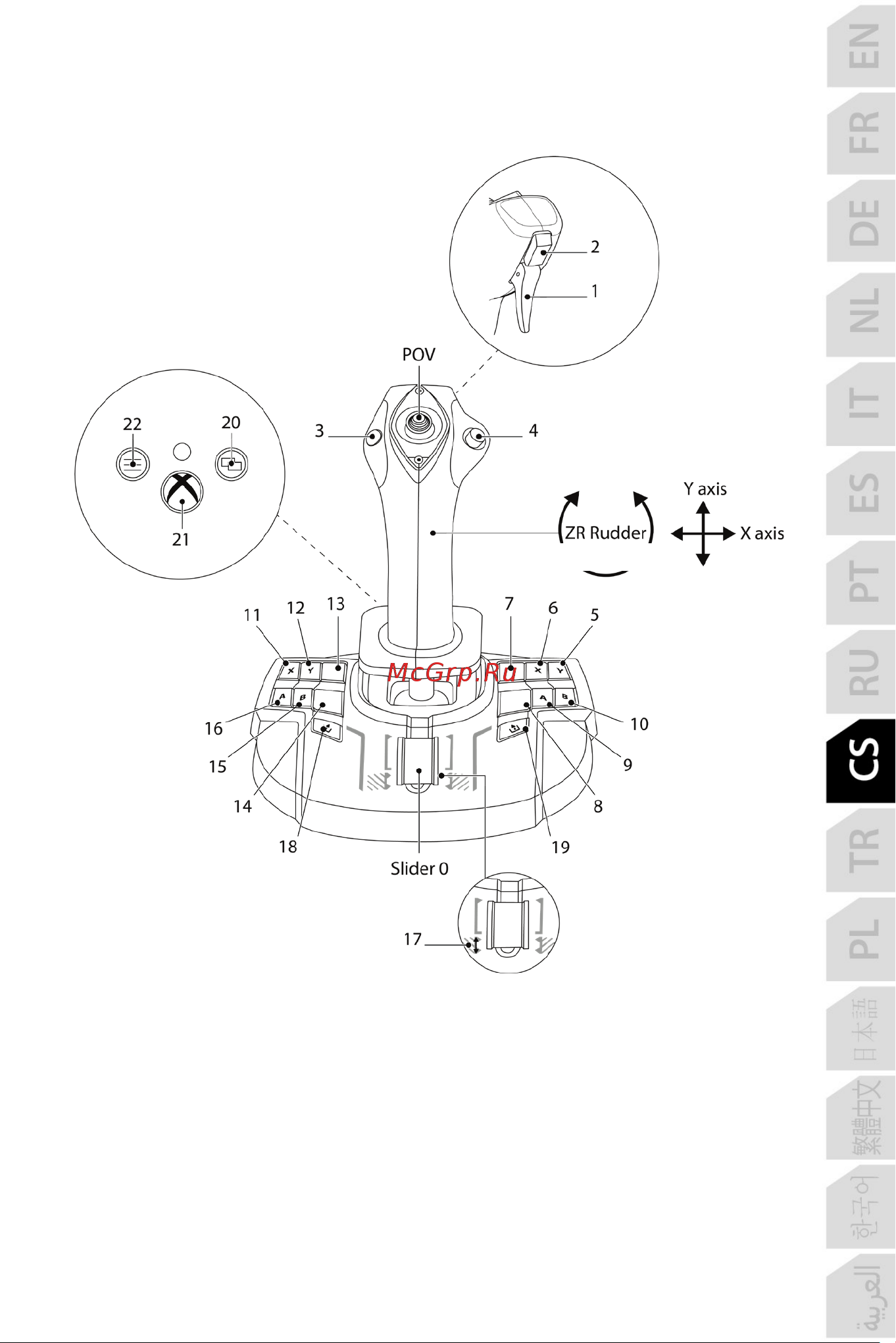 Thrustmaster TCA SIDESTICK X AIRBUS EDITION [298/730] Mapování pro pc