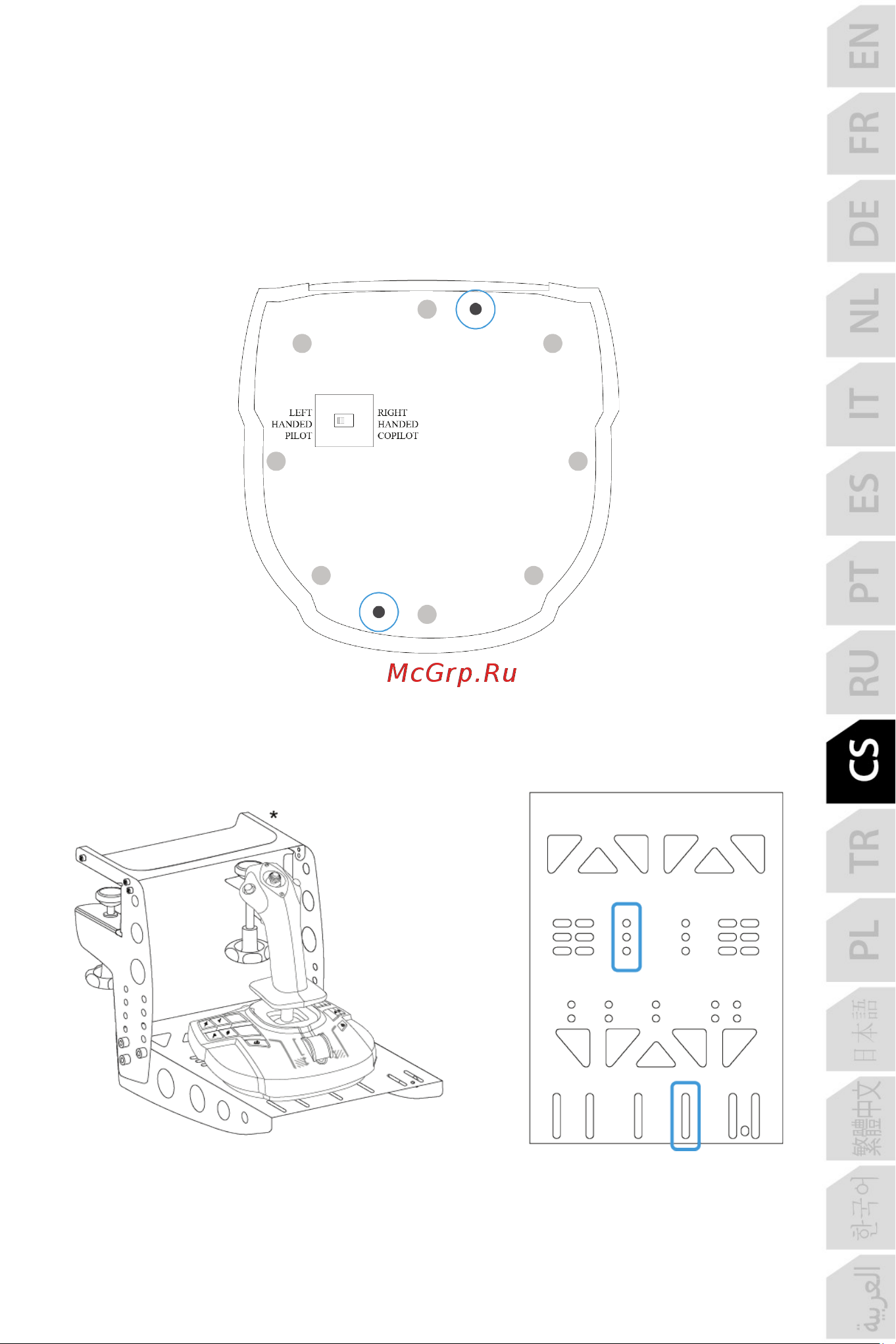 Thrustmaster TCA SIDESTICK X AIRBUS EDITION [310/730] Instalace tca sidestick x airbus edition k tm flying clamp kokpitu nebo jiné stacionární podpěře