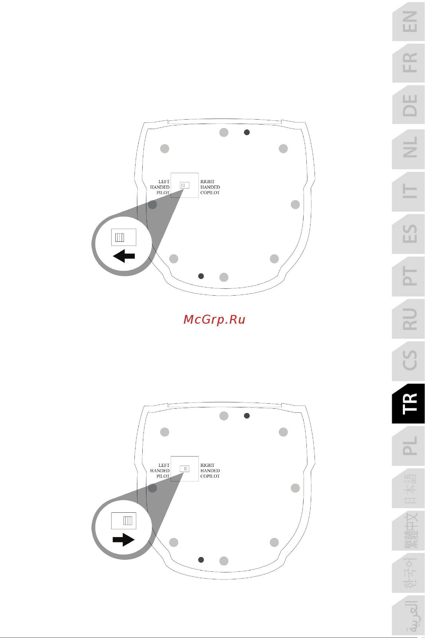 Thrustmaster TCA SIDESTICK X AIRBUS EDITION [325/730] Kolu sağ ele uygun kopi lot moda ayarlama
