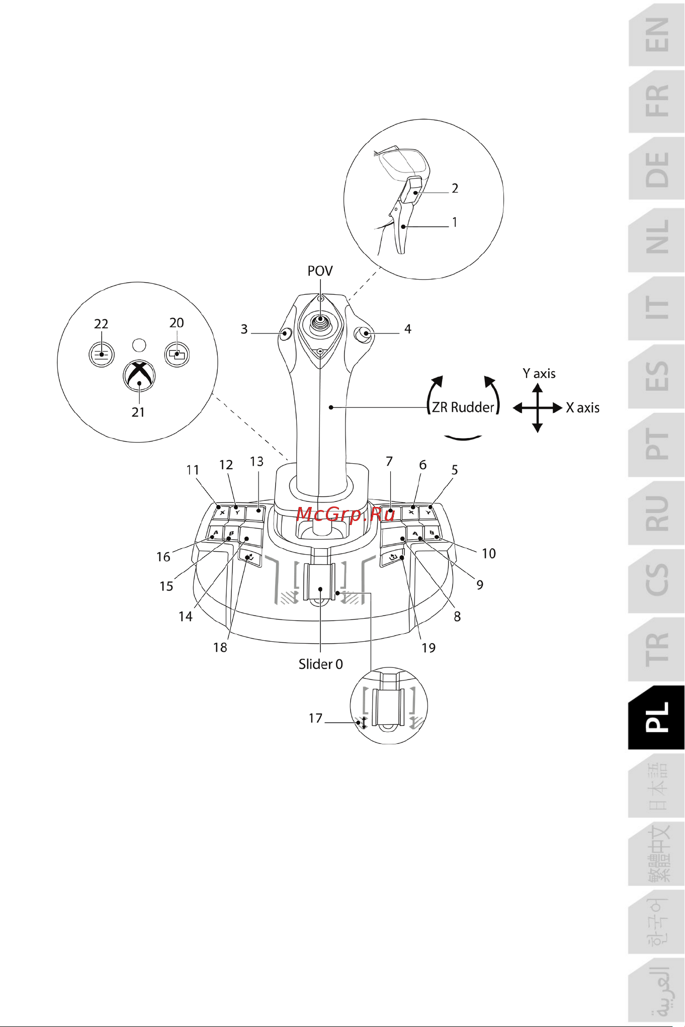 Thrustmaster TCA SIDESTICK X AIRBUS EDITION [368/730] Mapowanie na komputerze pc