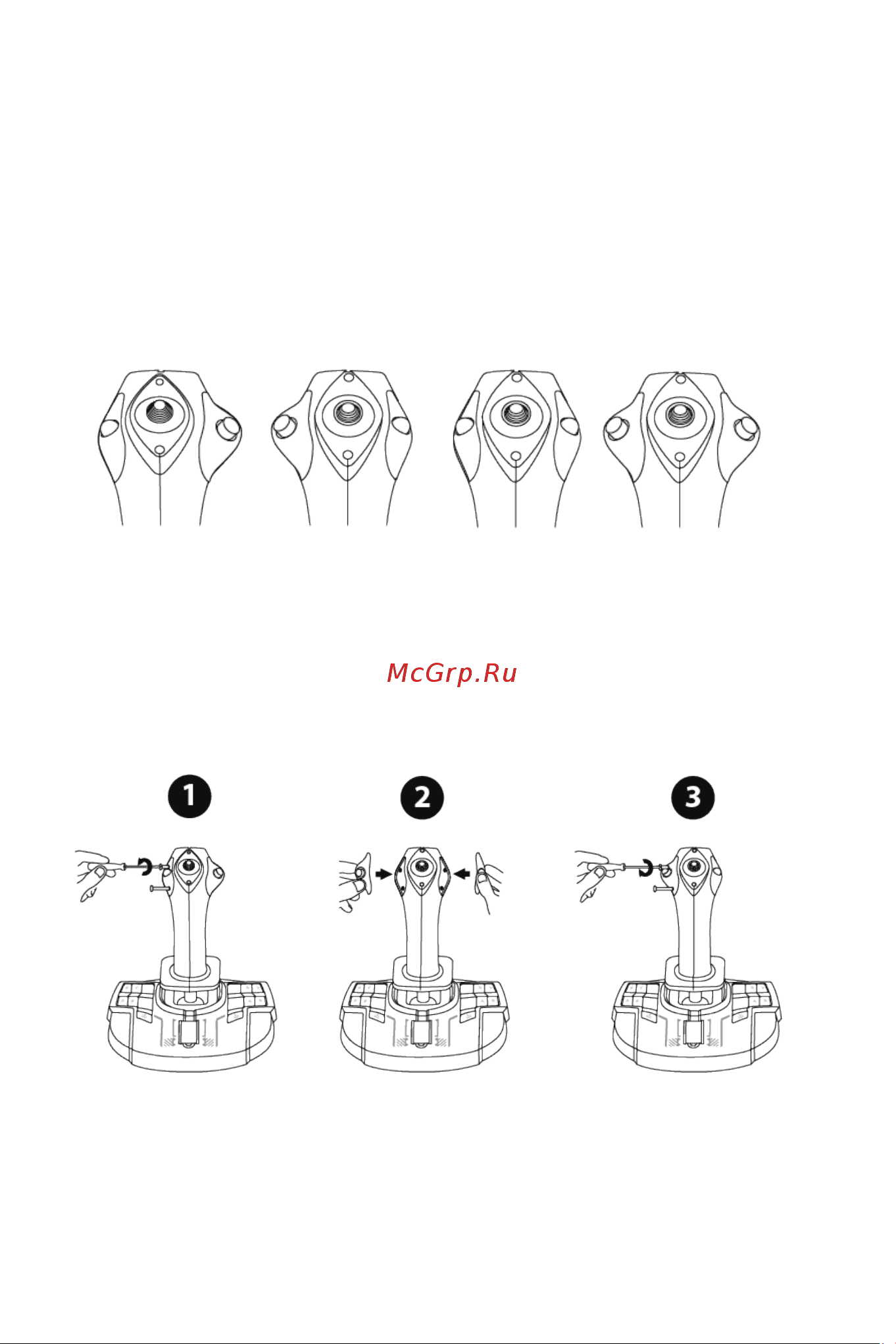 Thrustmaster TCA SIDESTICK X AIRBUS EDITION [396/730] 両手利き対応システムとモジュールの調整