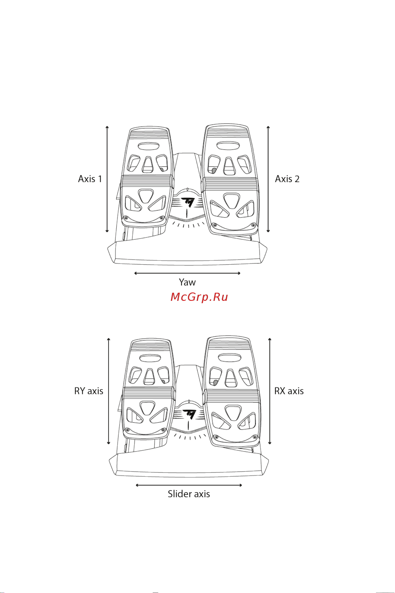 Thrustmaster TCA SIDESTICK X AIRBUS EDITION [445/730] 针对通过 tca quadrant airbus edition 连接到 tca sidestick x airbus edition 的 tfrp 方向舵系 统进行映射