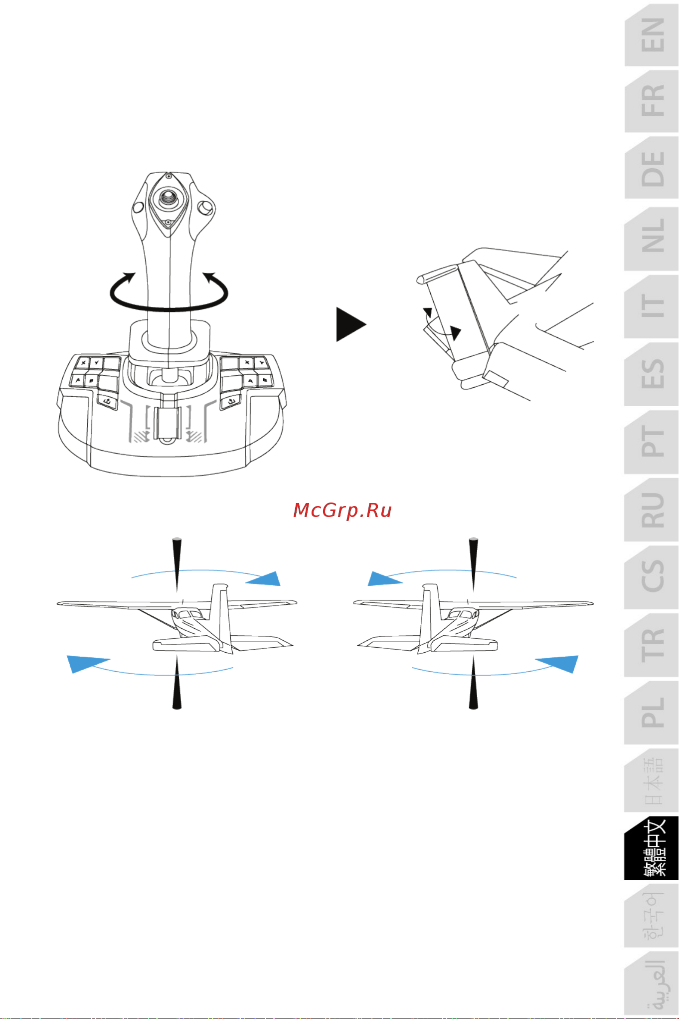 Thrustmaster TCA SIDESTICK X AIRBUS EDITION [459/730] 方向舵功能