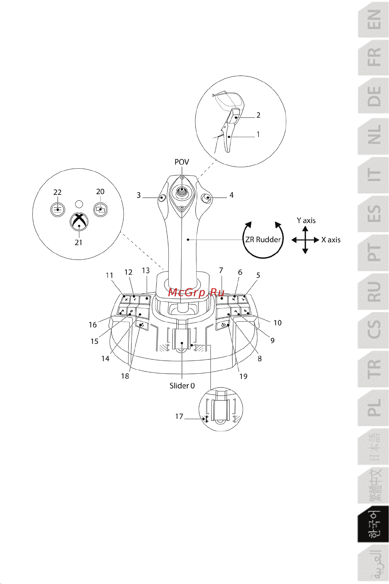 Thrustmaster TCA SIDESTICK X AIRBUS EDITION [504/730] Pc 매핑