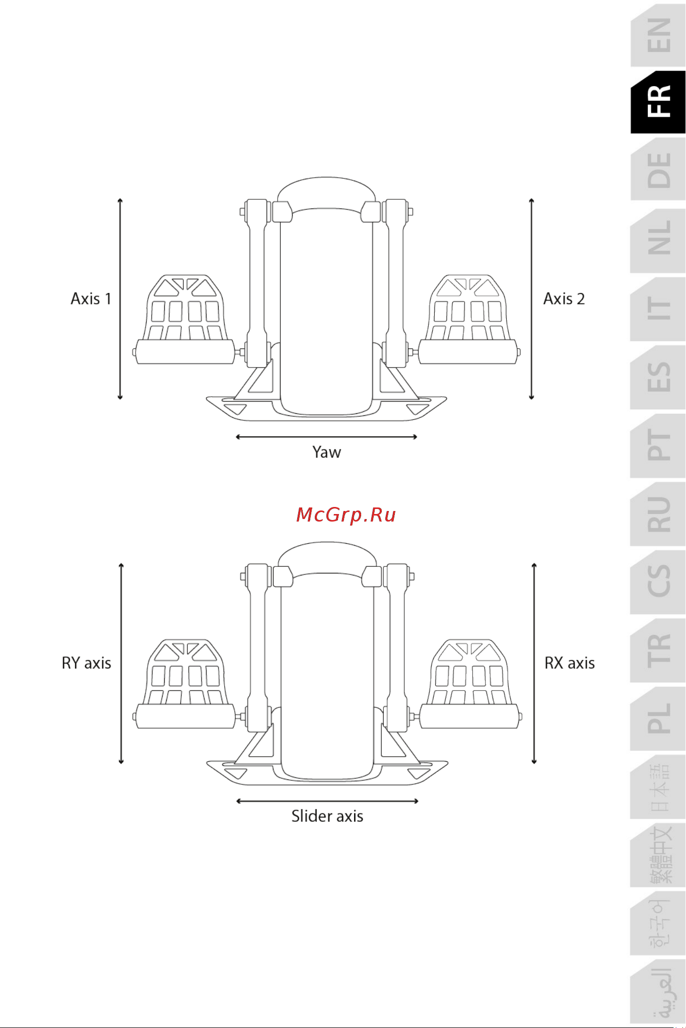 Thrustmaster TCA SIDESTICK X AIRBUS EDITION [61/730] Mapping du palonnier tpr connecté au tca sidestick x airbus edition