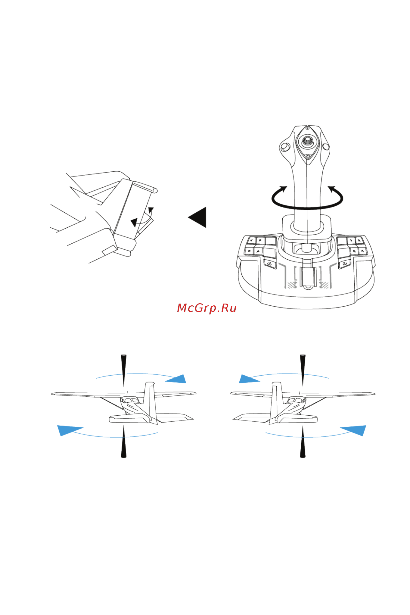 Thrustmaster TCA SIDESTICK X AIRBUS EDITION [700/730] פונקציית הגה כיוון