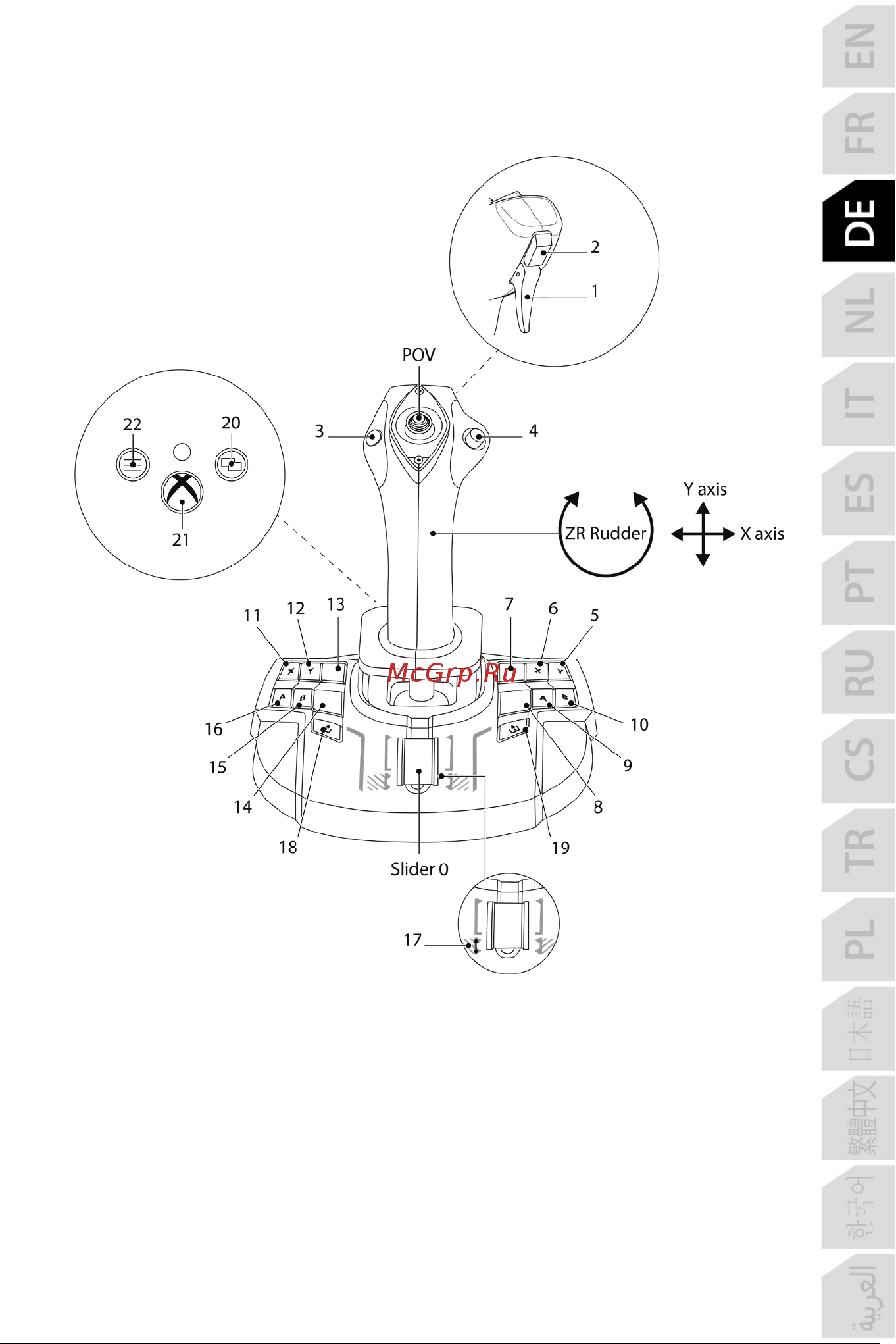 Thrustmaster TCA SIDESTICK X AIRBUS EDITION [88/730] Pc mapping