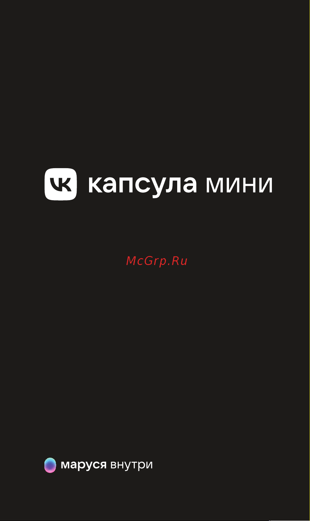 VK Капсула Мини с голосовым помощником Марусей, розовая Руководство по эксплуатации онлайн