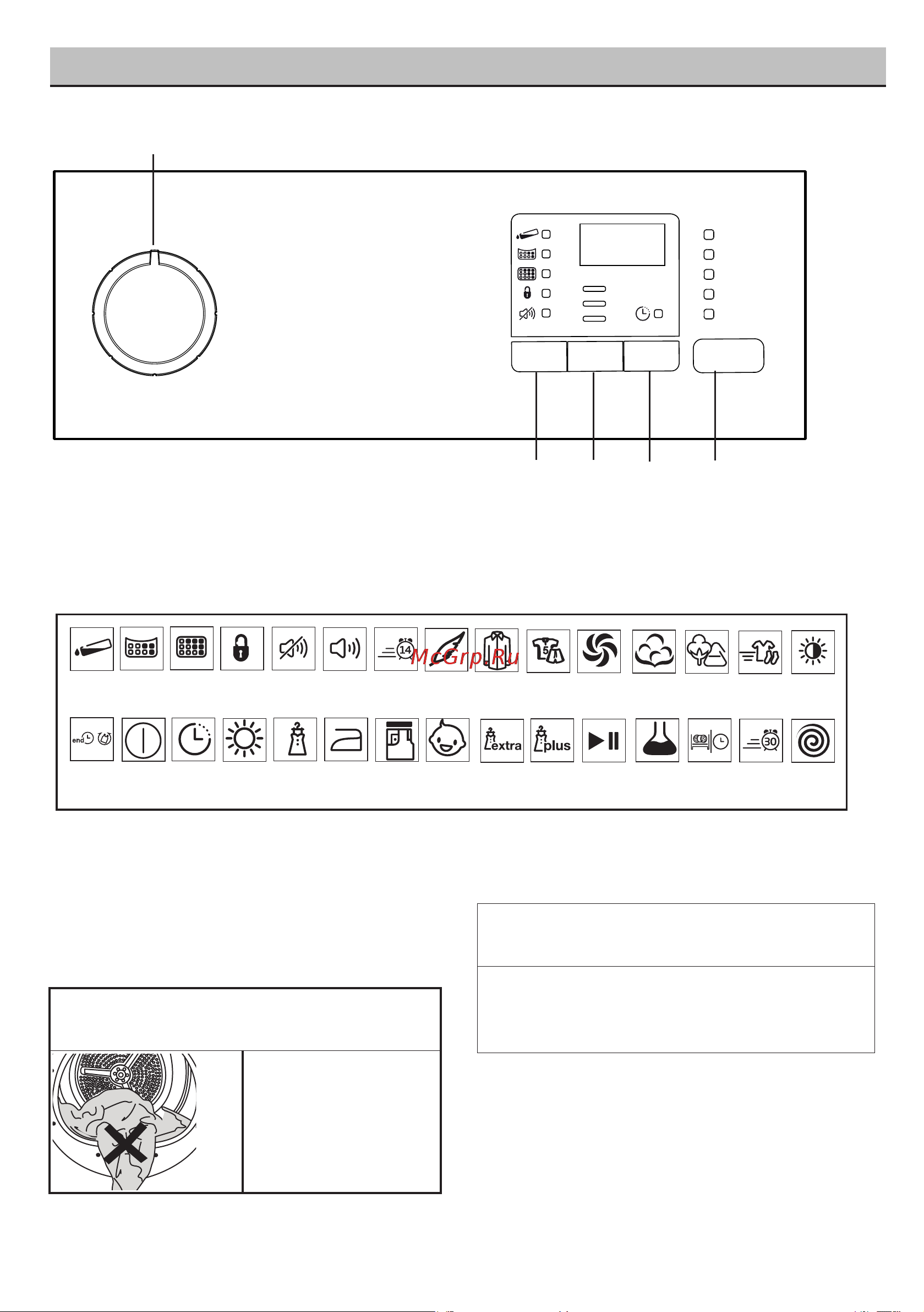 Indesit DI 725 C [34/44] Панель управления