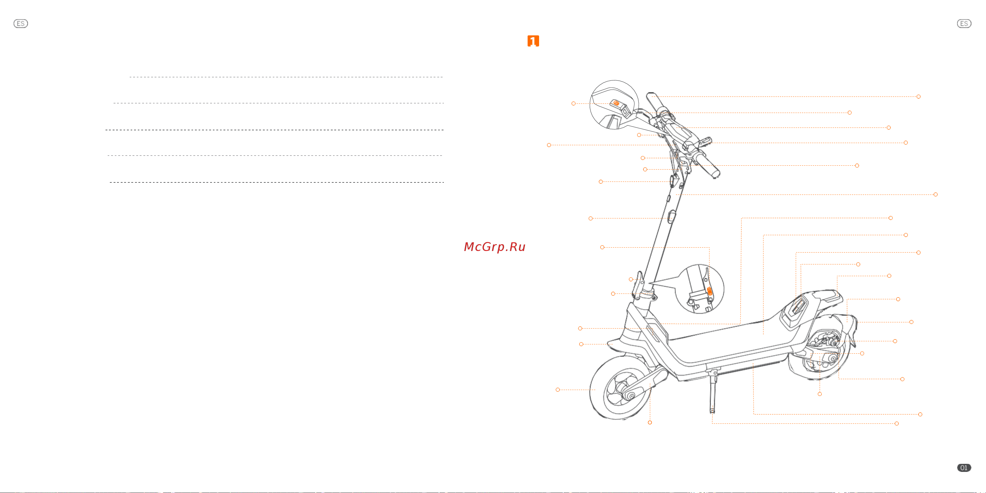 Ninebot by Segway KickScooter P100SU [12/75] Contenido diagrama y funciones
