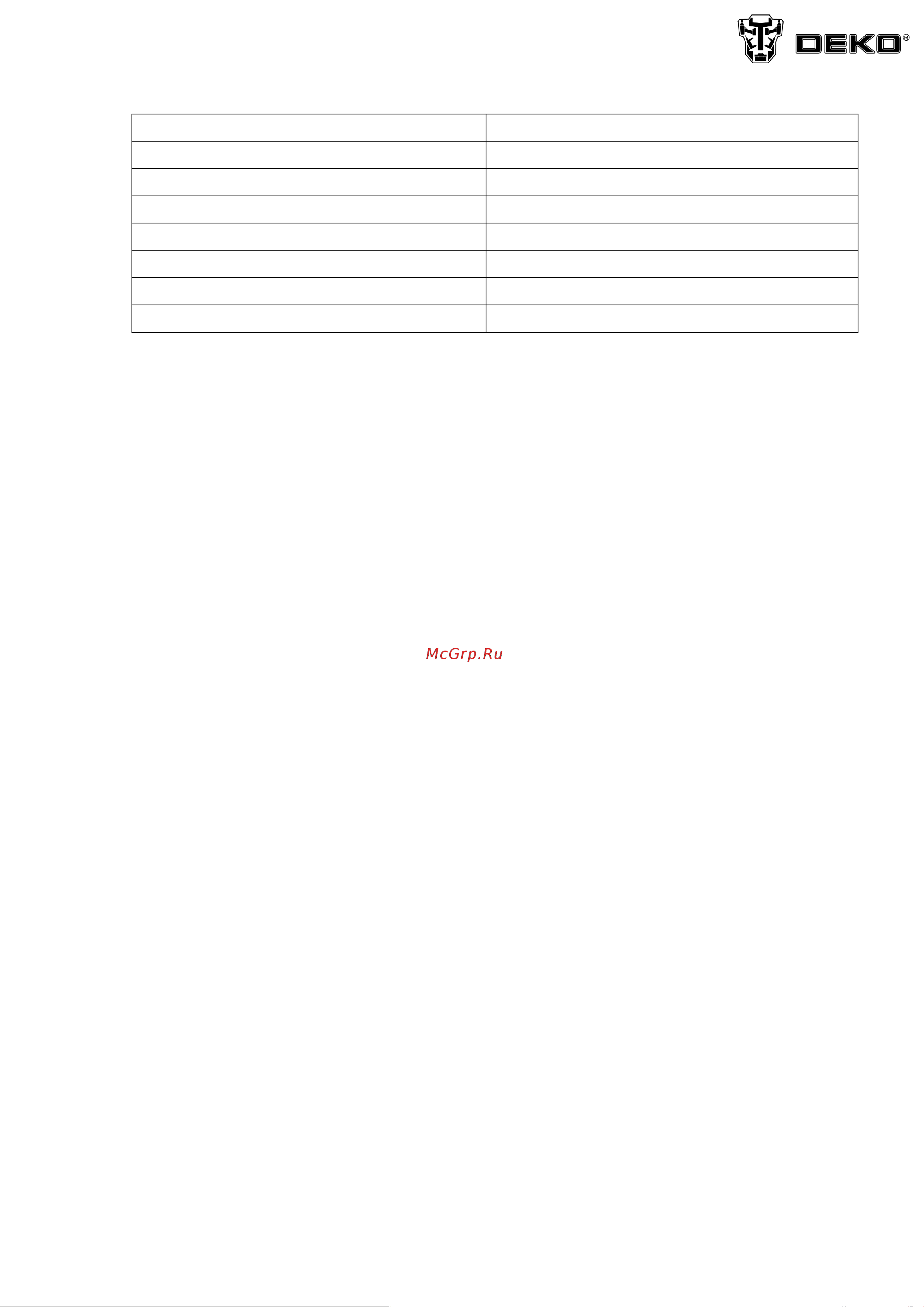 Deko DKEC16 (063-4246) [2/9] Технические характеристики