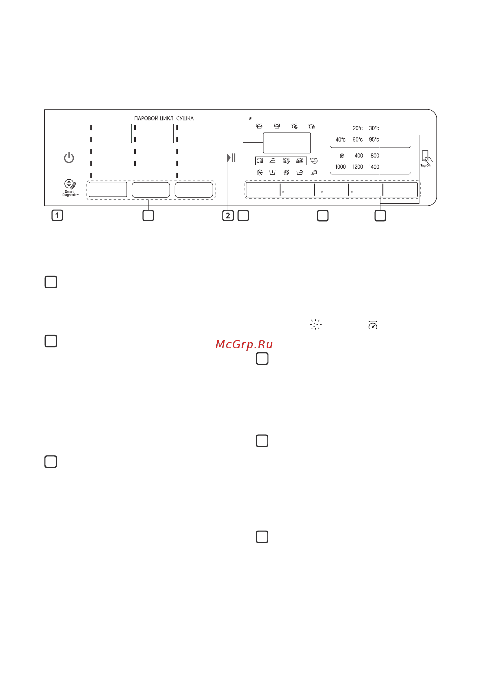 LG F2M5NS3WP [26/60] Панель управления