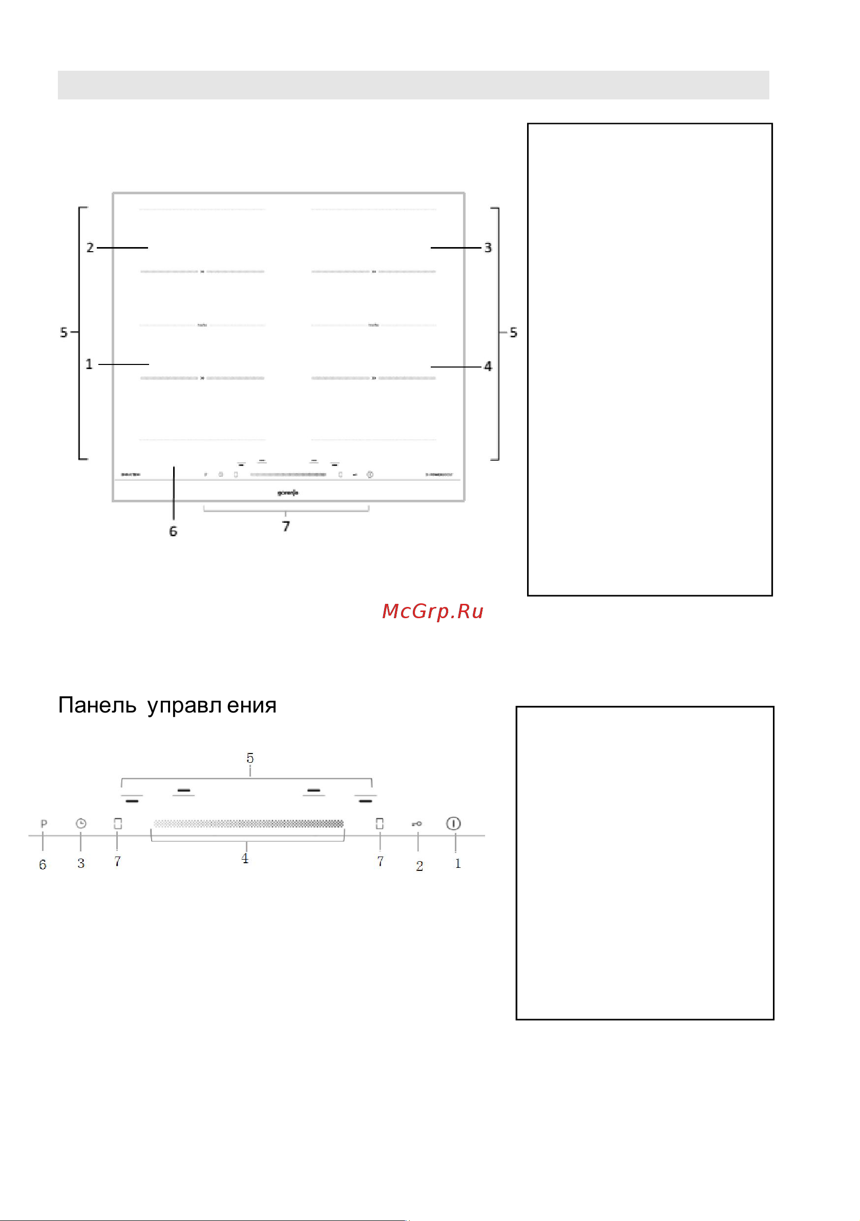 Gorenje ISC646BSC [6/28] Панель управл ения