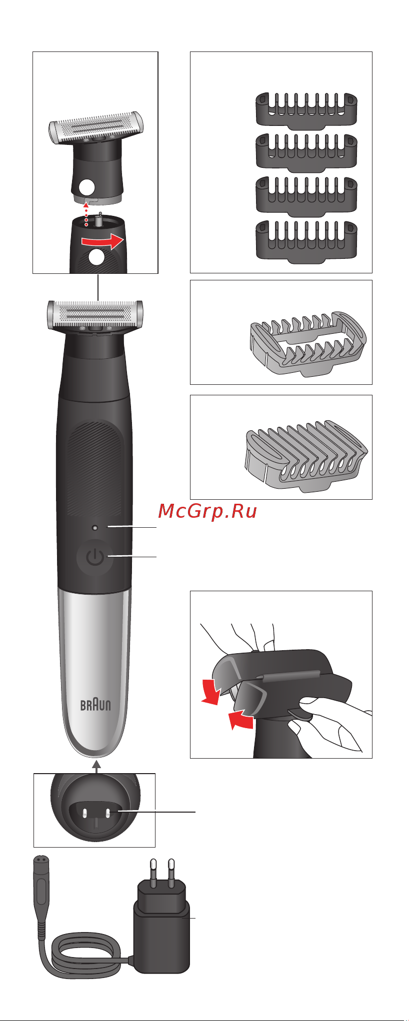 Gillette King.C. Style Master Braun Руководство по эксплуатации онлайн [3/56] 807011