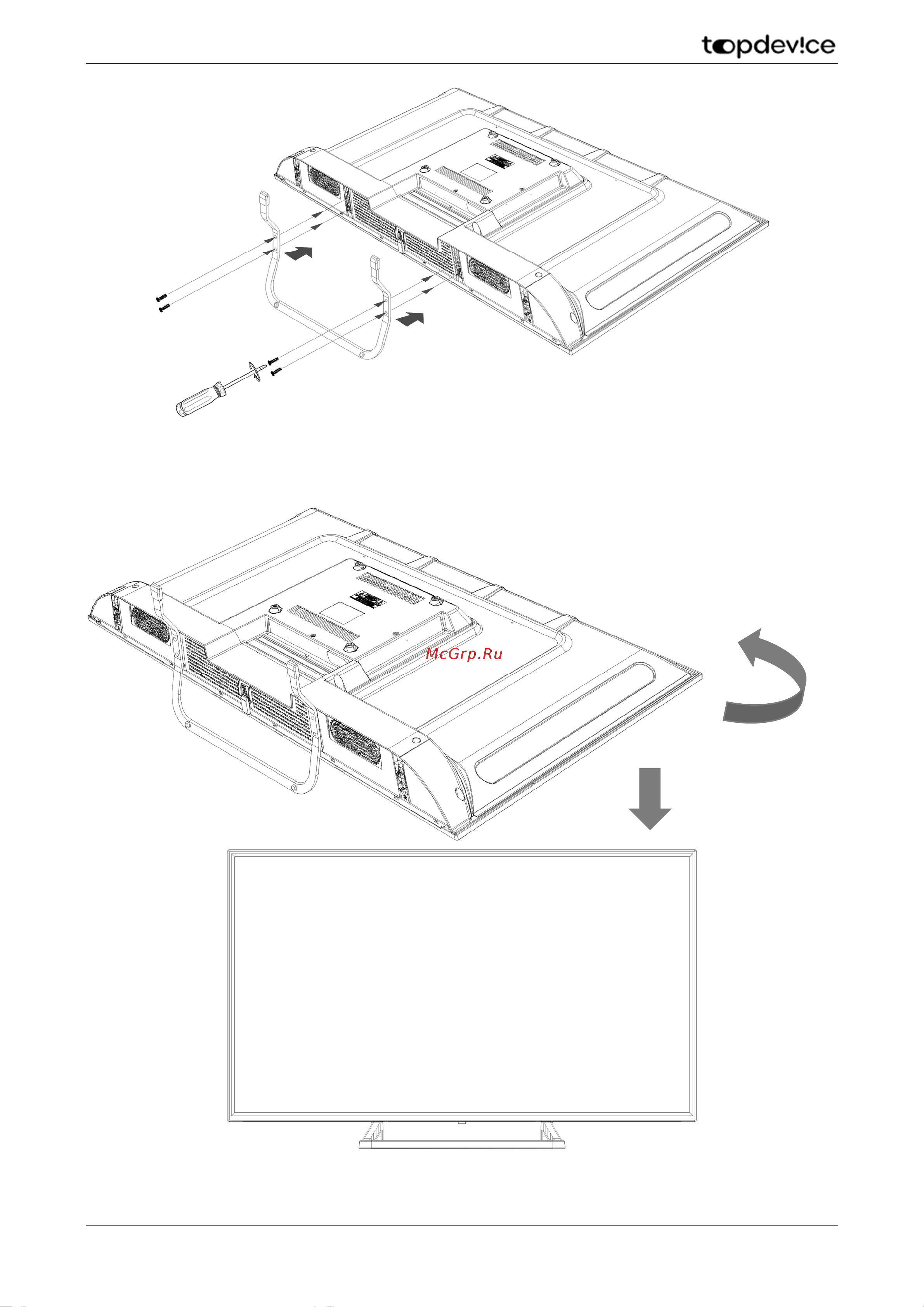 Topdevice TDTV43BS05U_BK [27/57] Настенный монтаж