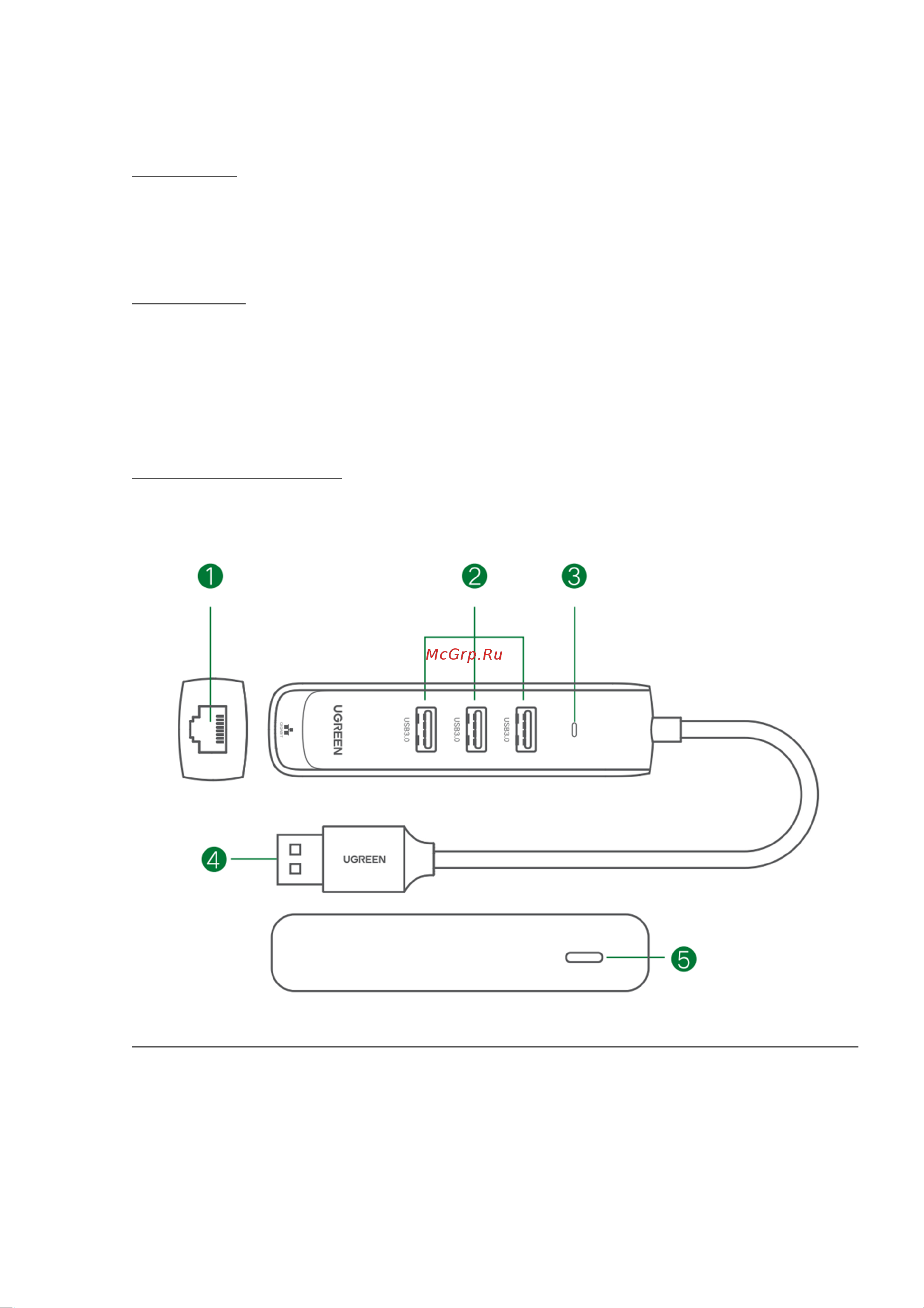 uGreen CM530 (50623) Руководство по эксплуатации онлайн [2/4] 807347