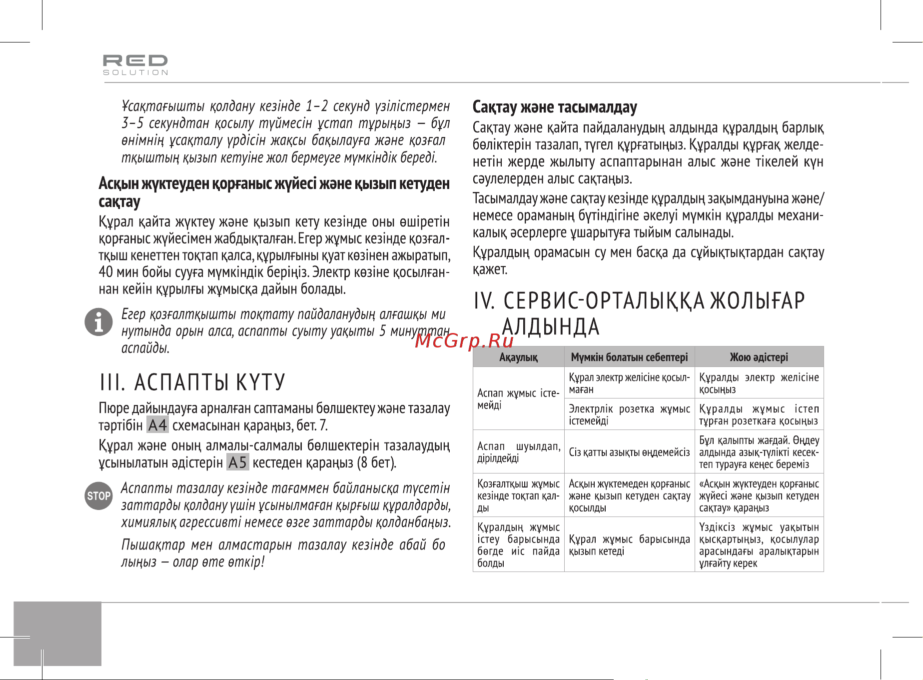 RED Solution RHB-2994 Руководство по эксплуатации онлайн [20/22] 807424