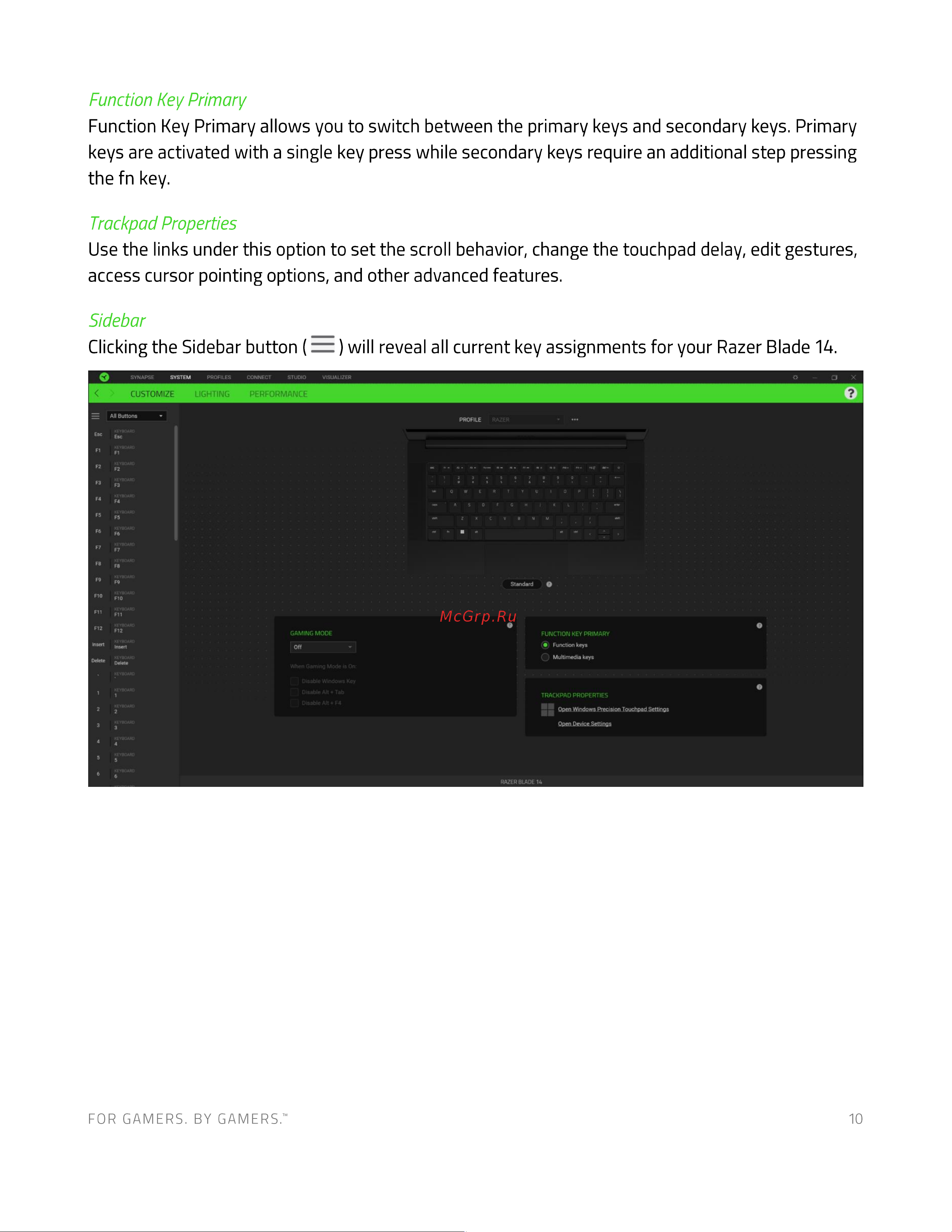 Razer Blade 14 P8-NT (RZ09-0427NEA3-R3E1) Руководство по эксплуатации онлайн [11/25] 807646