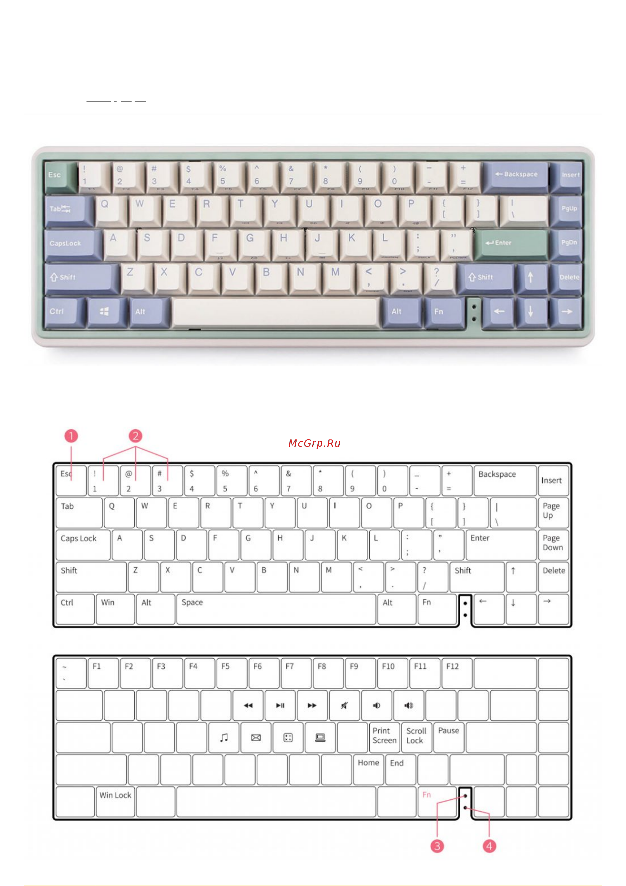 Varmilo Minilo Eucalyptus A42A046E1A5A01A039 Руководство по эксплуатации онлайн
