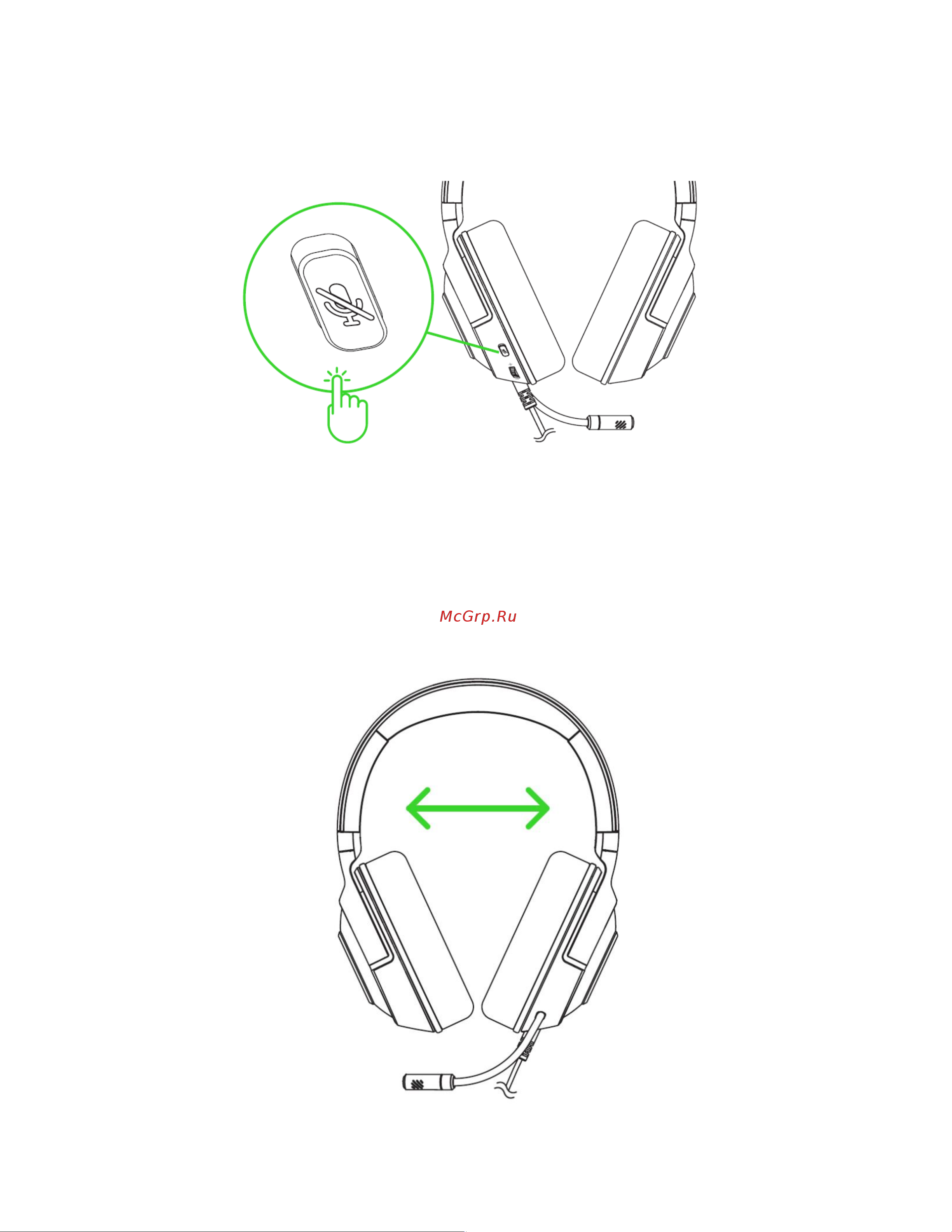 Razer Kraken V3 X Black (RZ04-04430100-R3M1) [11/24] Использование кнопки выключения микрофона
