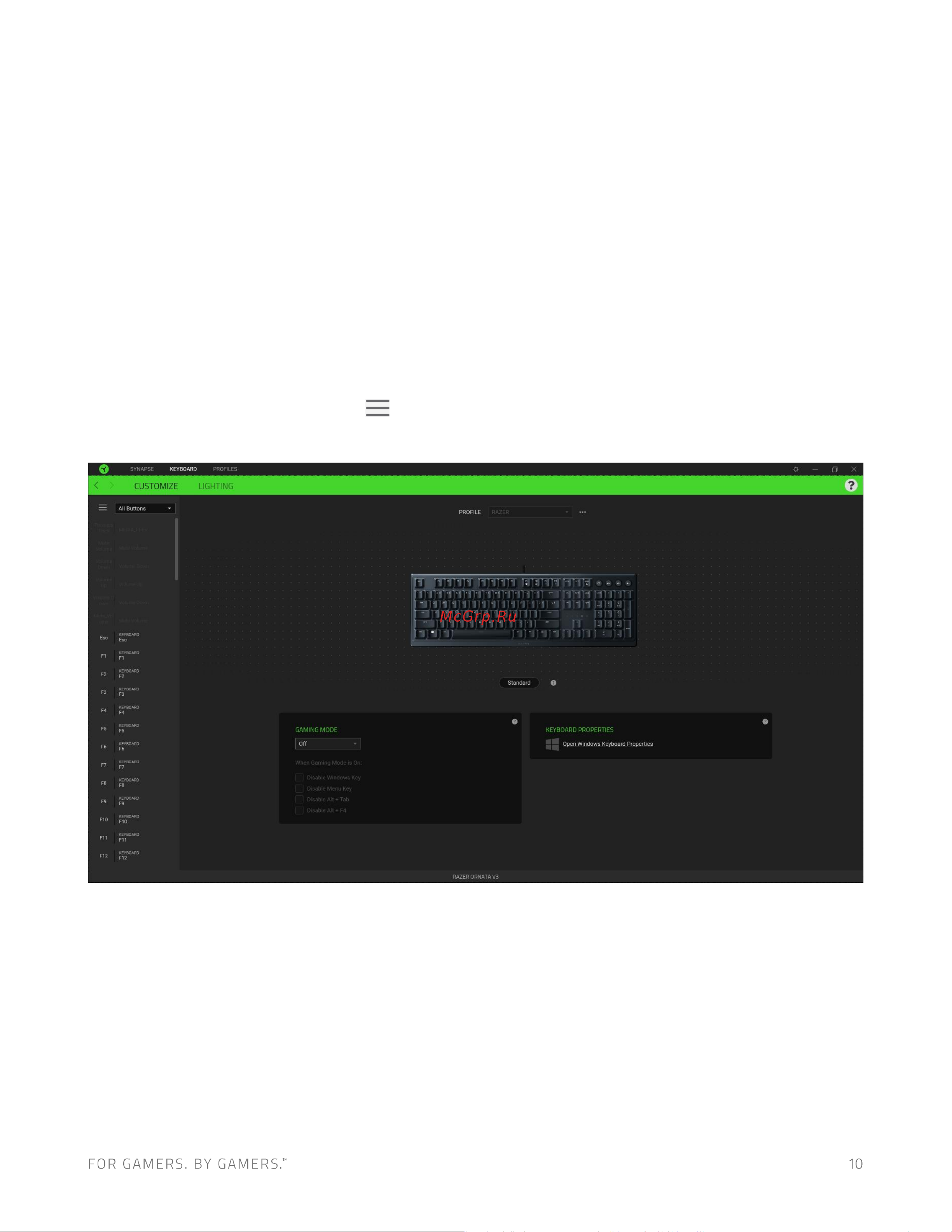 Razer Ornata V3 (RZ03-04460800-R3R1) Руководство по эксплуатации онлайн [11/23] 807926