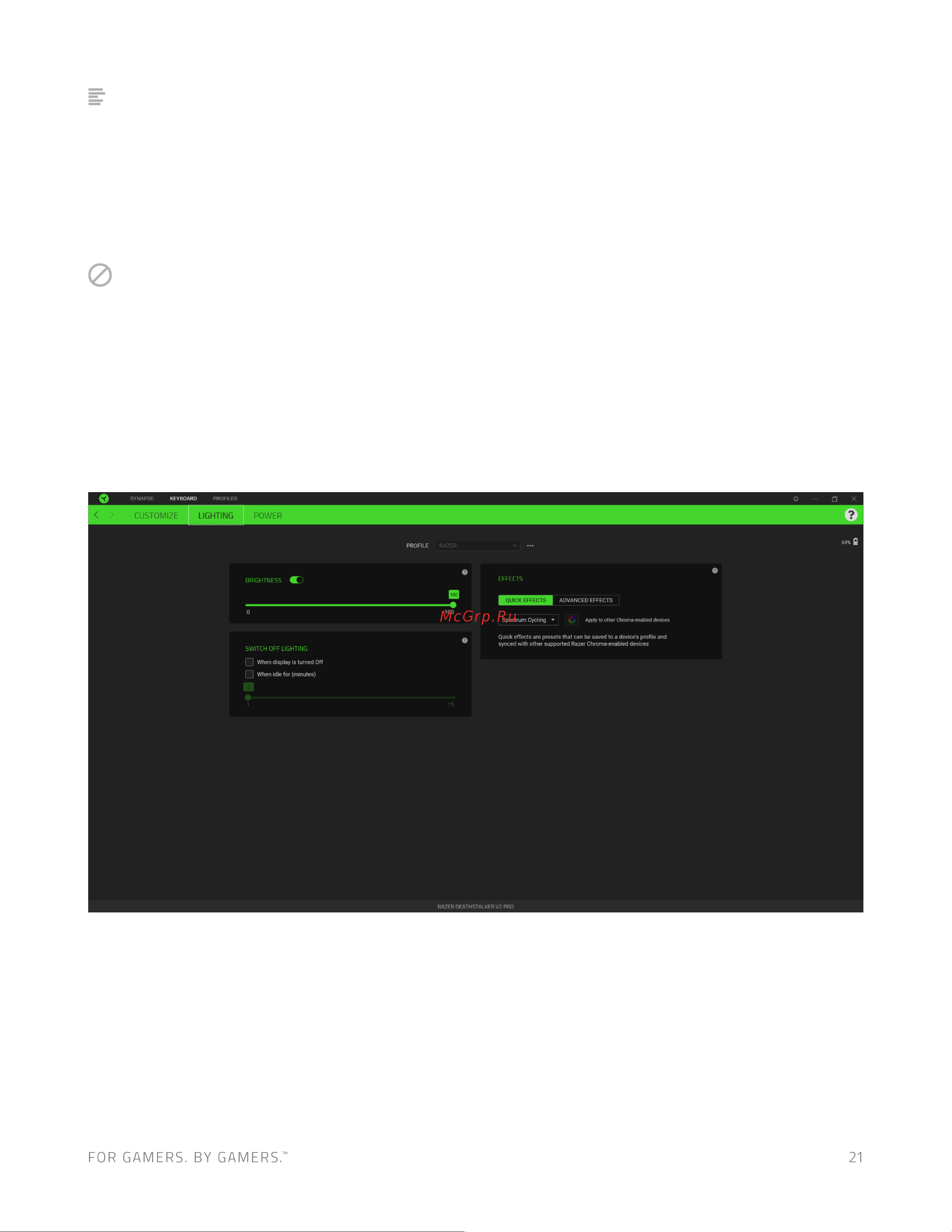 Razer Deathstalker V2 Pro черный (RZ03-04360800-R3R1) Руководство по эксплуатации онлайн [22/32] 808038