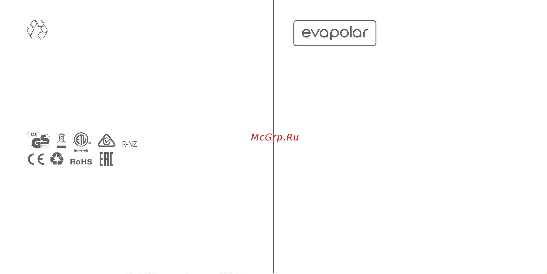 Evapolar evaSMART EV-3000 White Руководство по эксплуатации онлайн