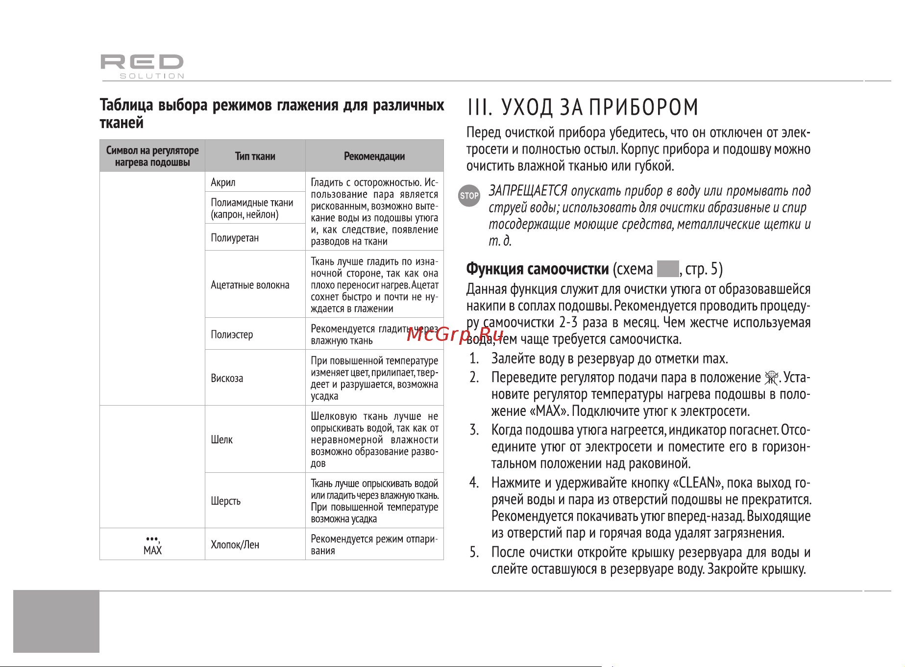 RED Solution RI-C283 Руководство по эксплуатации онлайн [12/28] 808157