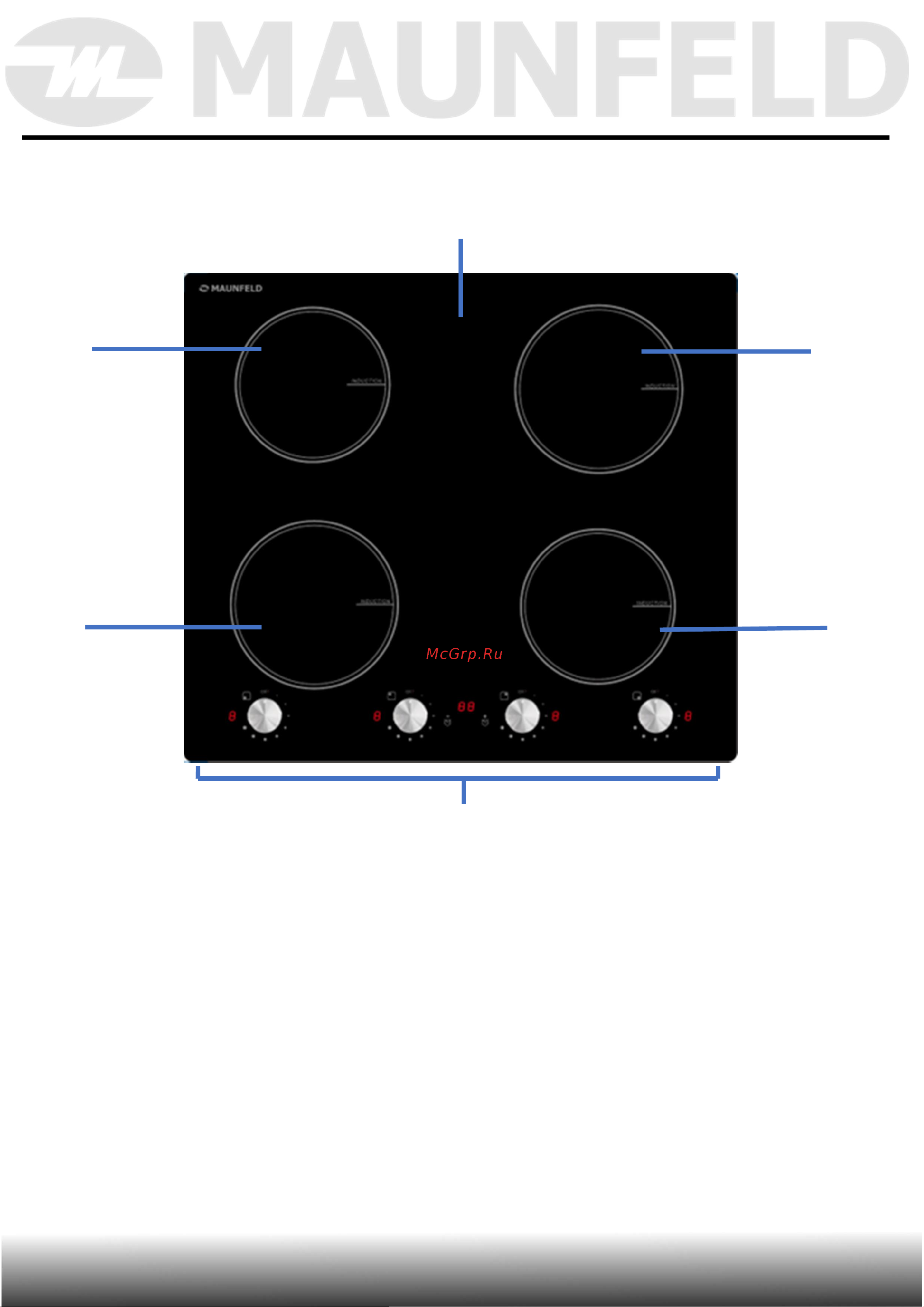 Maunfeld CVI594MBK [14/39] Описание прибора