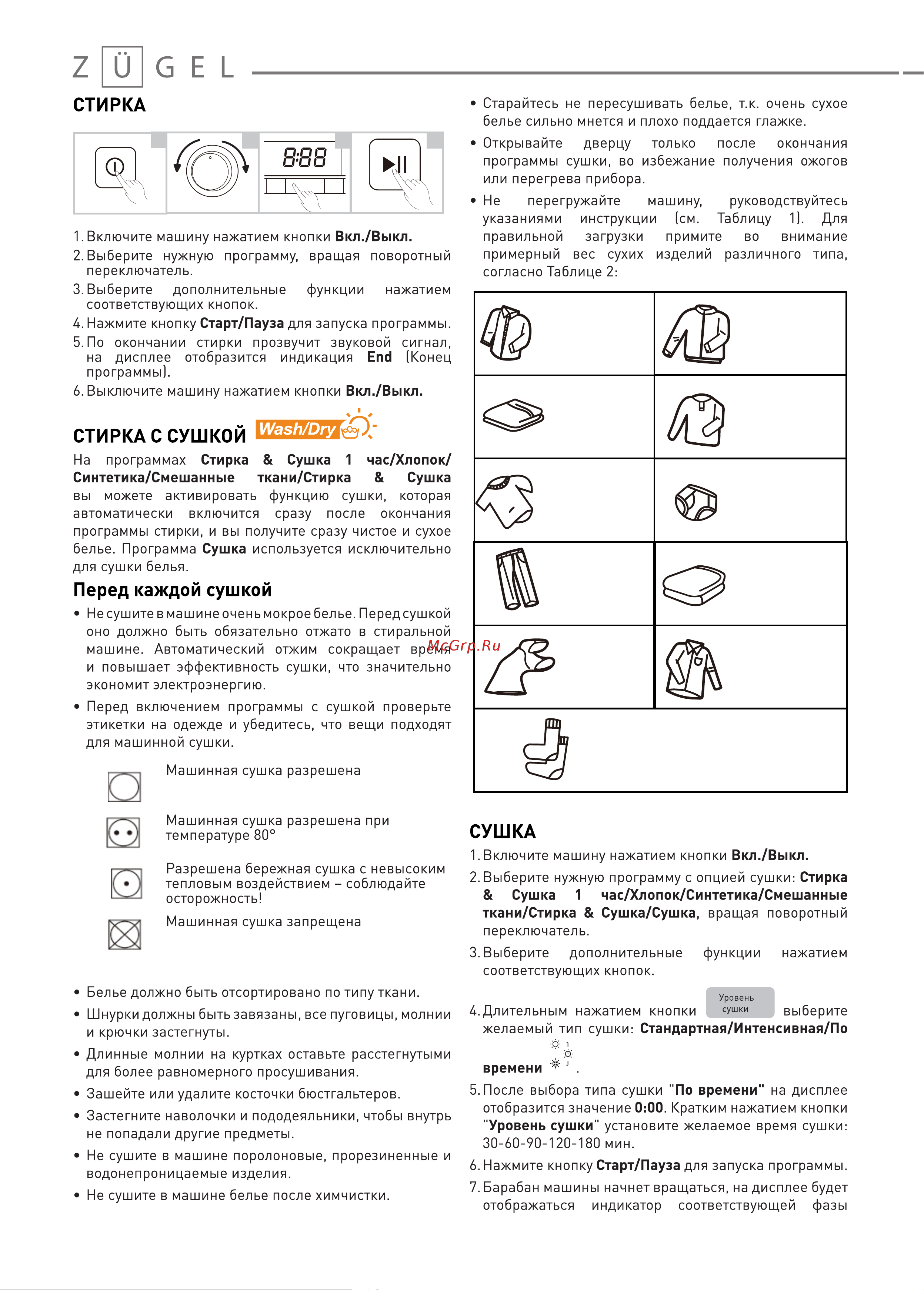 ZUGEL ZWDS8614I Руководство по эксплуатации онлайн [11/22] 808343