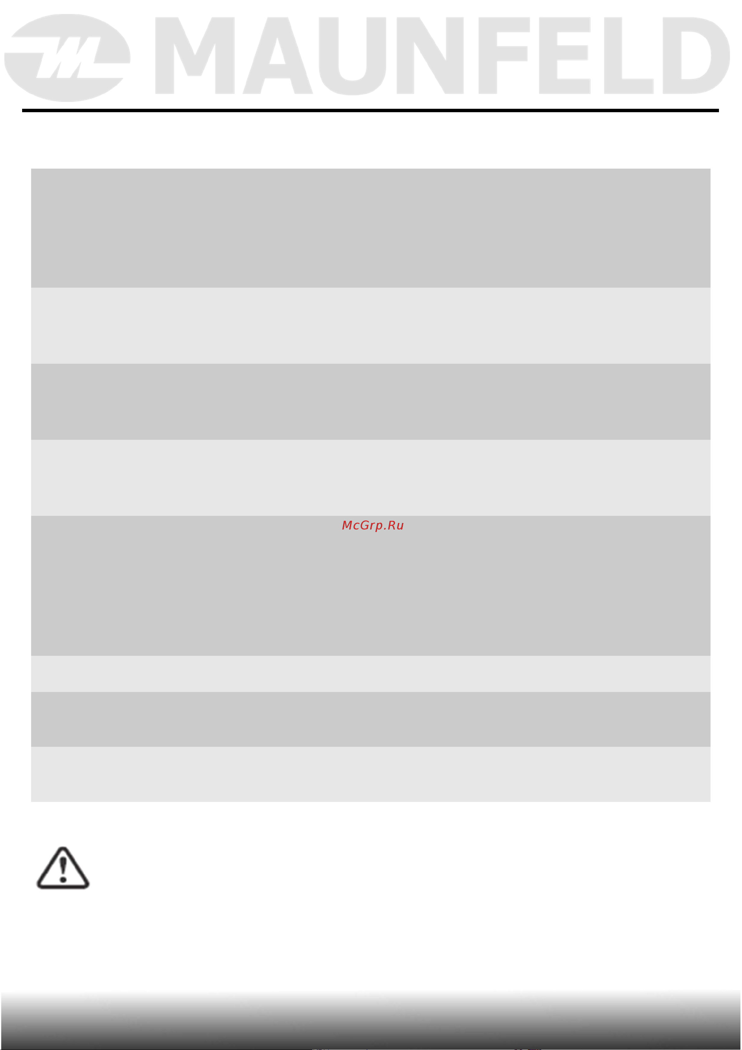Maunfeld MFWM127WH051 [22/48] Описание программ