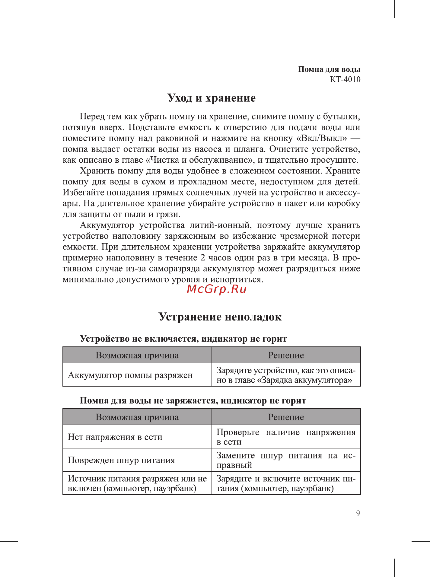 Kitfort КТ-4010 Руководство по эксплуатации онлайн [9/16] 808802