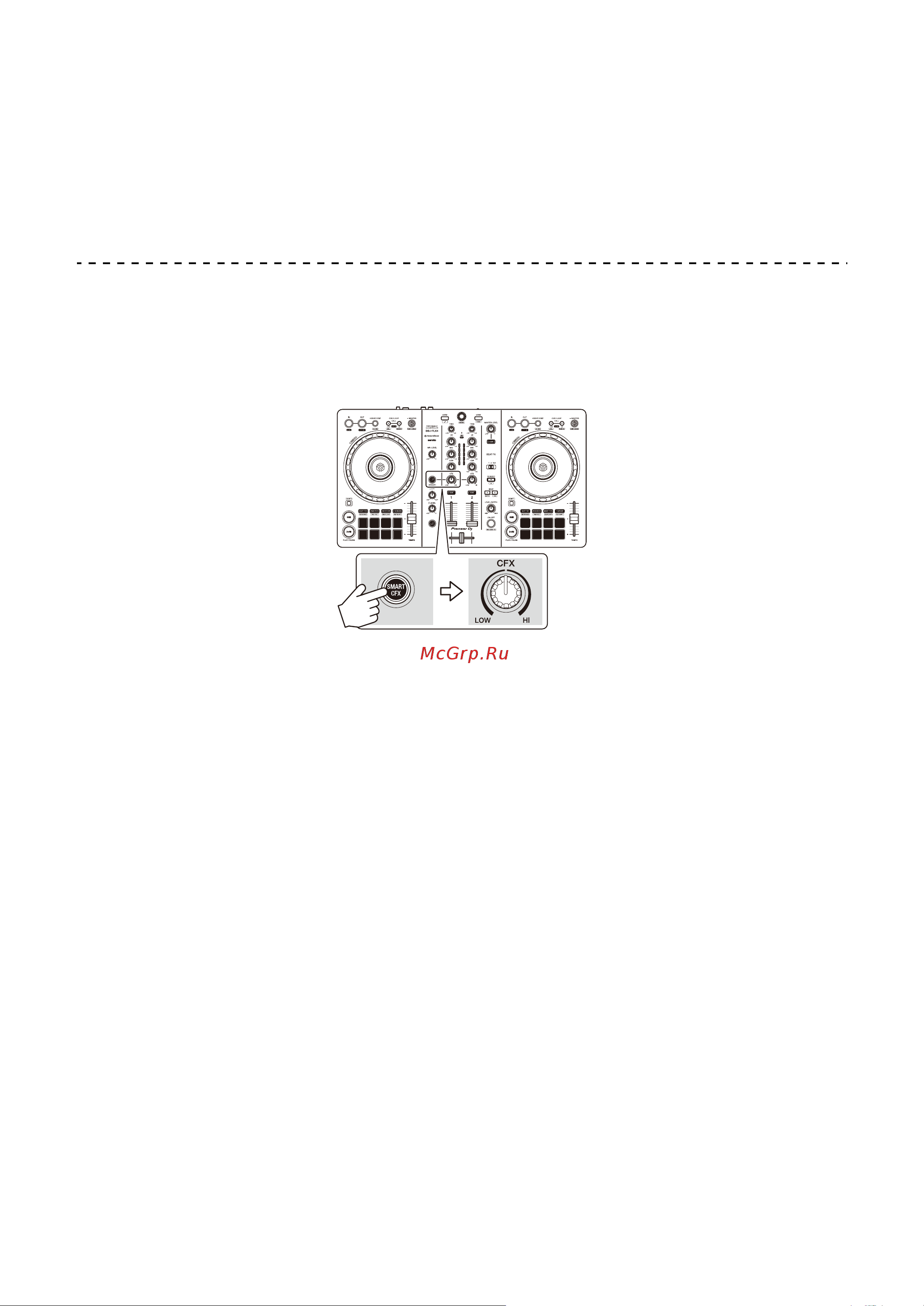 Pioneer DDJ-FLX4 [106/172] С помощью ручки cfx можно добавить динамический эффект чтобы оживить дорожку